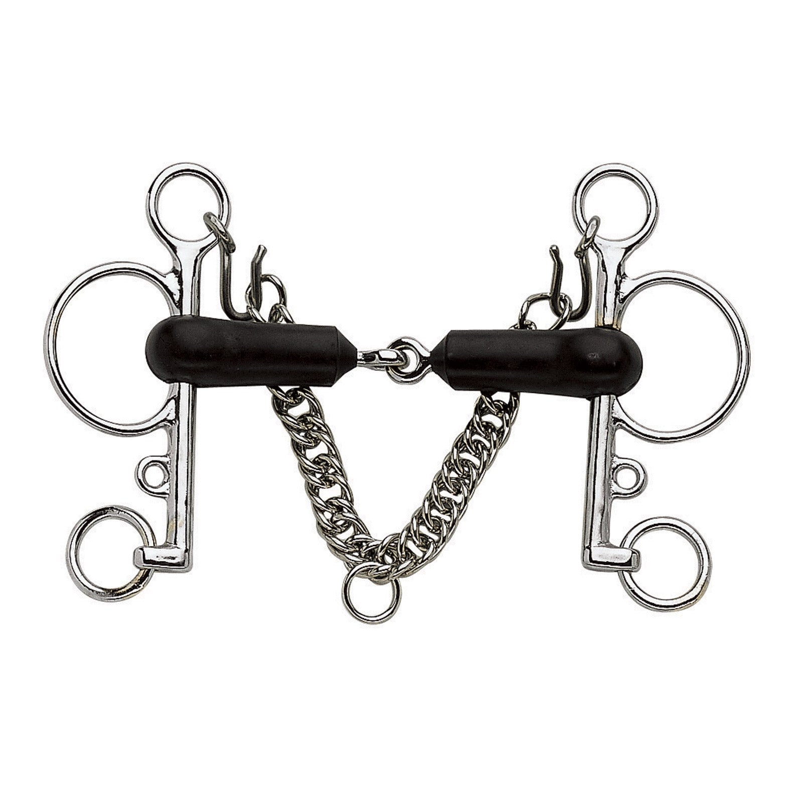 Sprenger Rubber Pelham flexible, single jointed Horse Bits