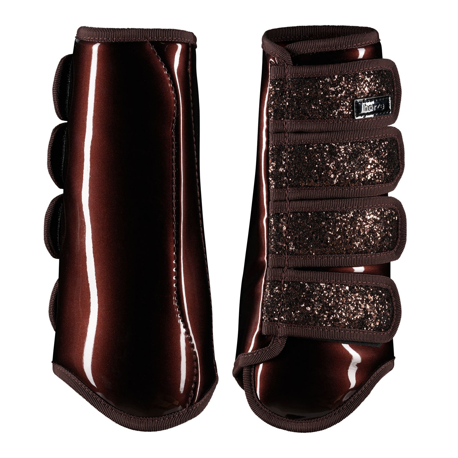 Horze Brushing Boots with Glitter Leg Protection & Hoof Protection for Horses