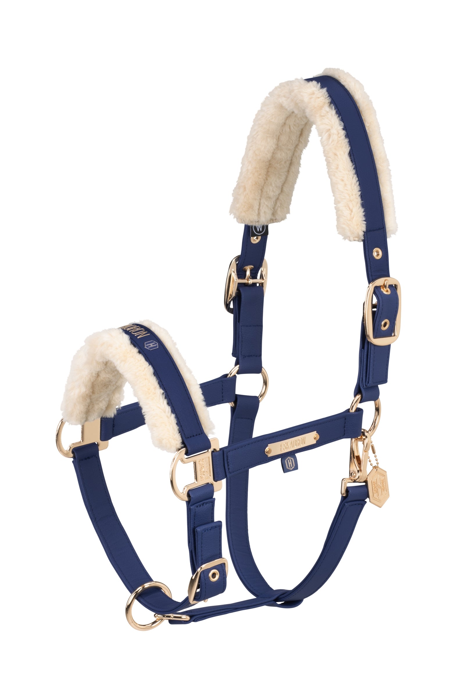 Eskadron Heritage AW24 Faux Leather Double Pin Headcollar with Faux Fur Halters & Leads