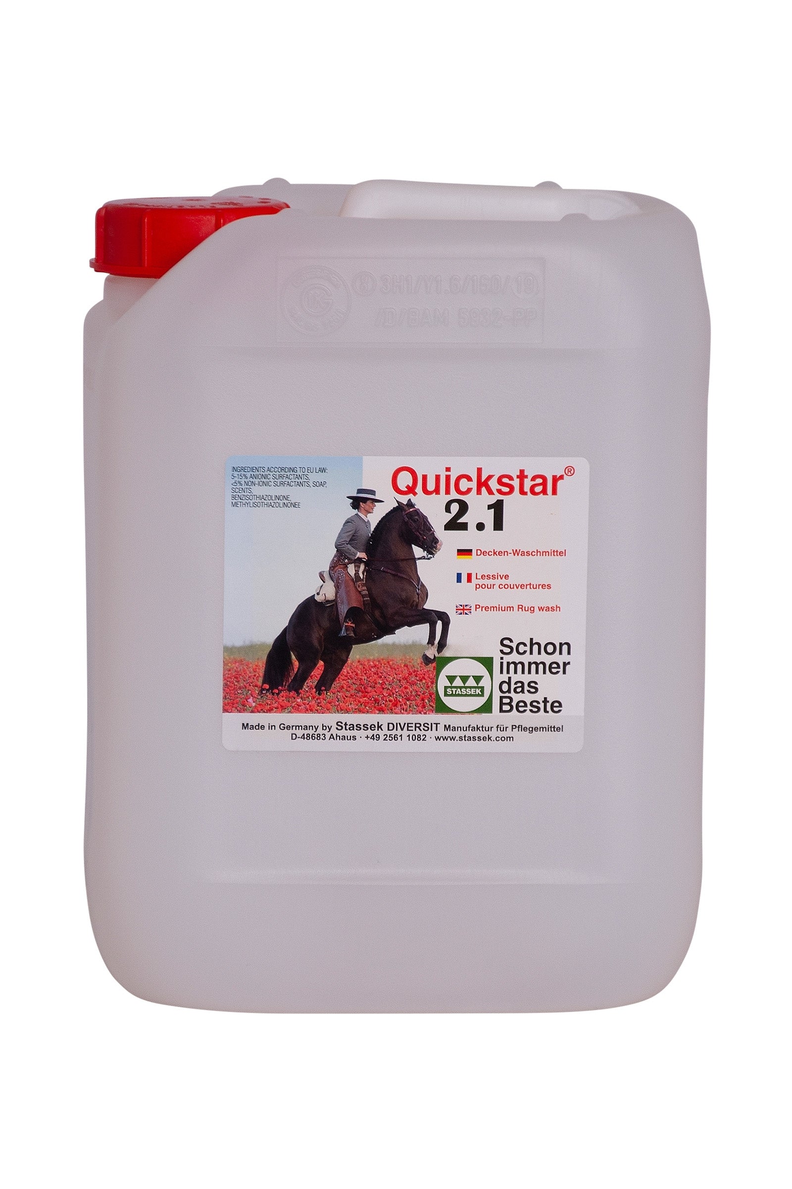 Stassek Quickstar 2.1 Premium Detergent for Rugs and Saddlepads, 2 liters Horse Health Care