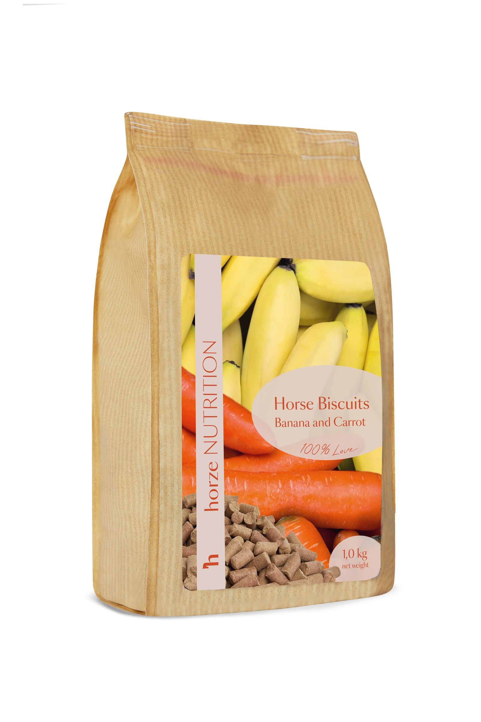 Horze Biscuits Banana & Carrot, Treats 1kg Horse Feed & Nutrition