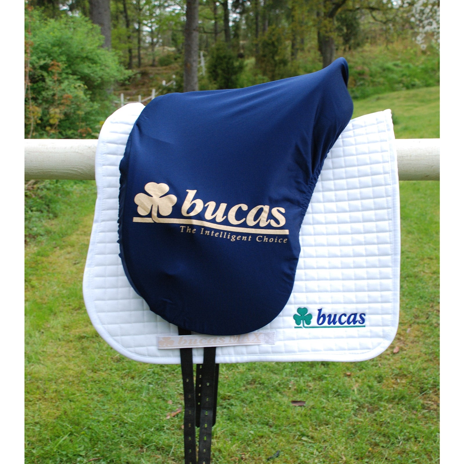 Bucas Max Saddle Cover, Shaped, Navy/Bucas logo Saddles, Girths & Stirrups