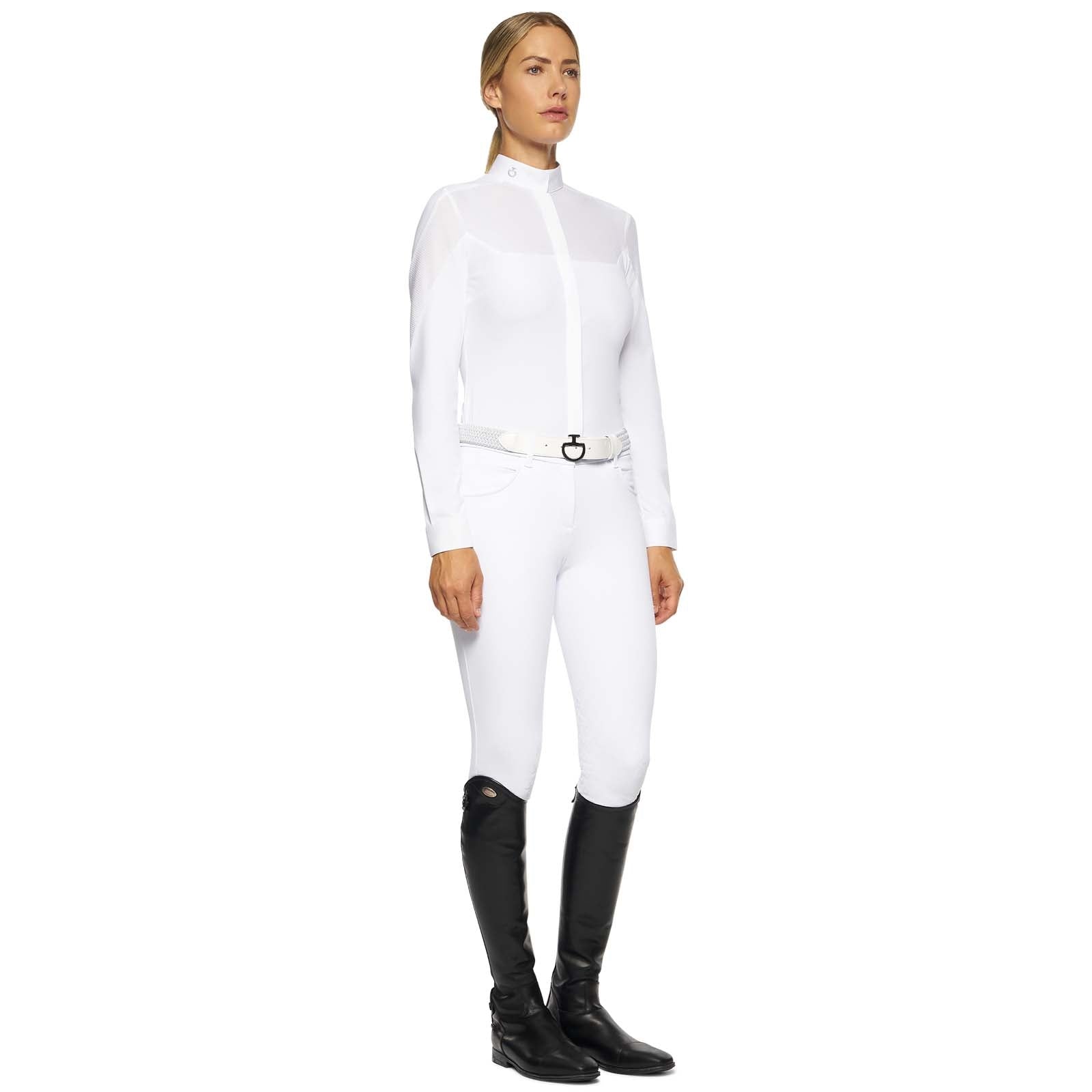 Cavalleria Toscana Cavalleria ToscanaWomen's Textured Jersey Competition Shirt Women’s Riding Clothing