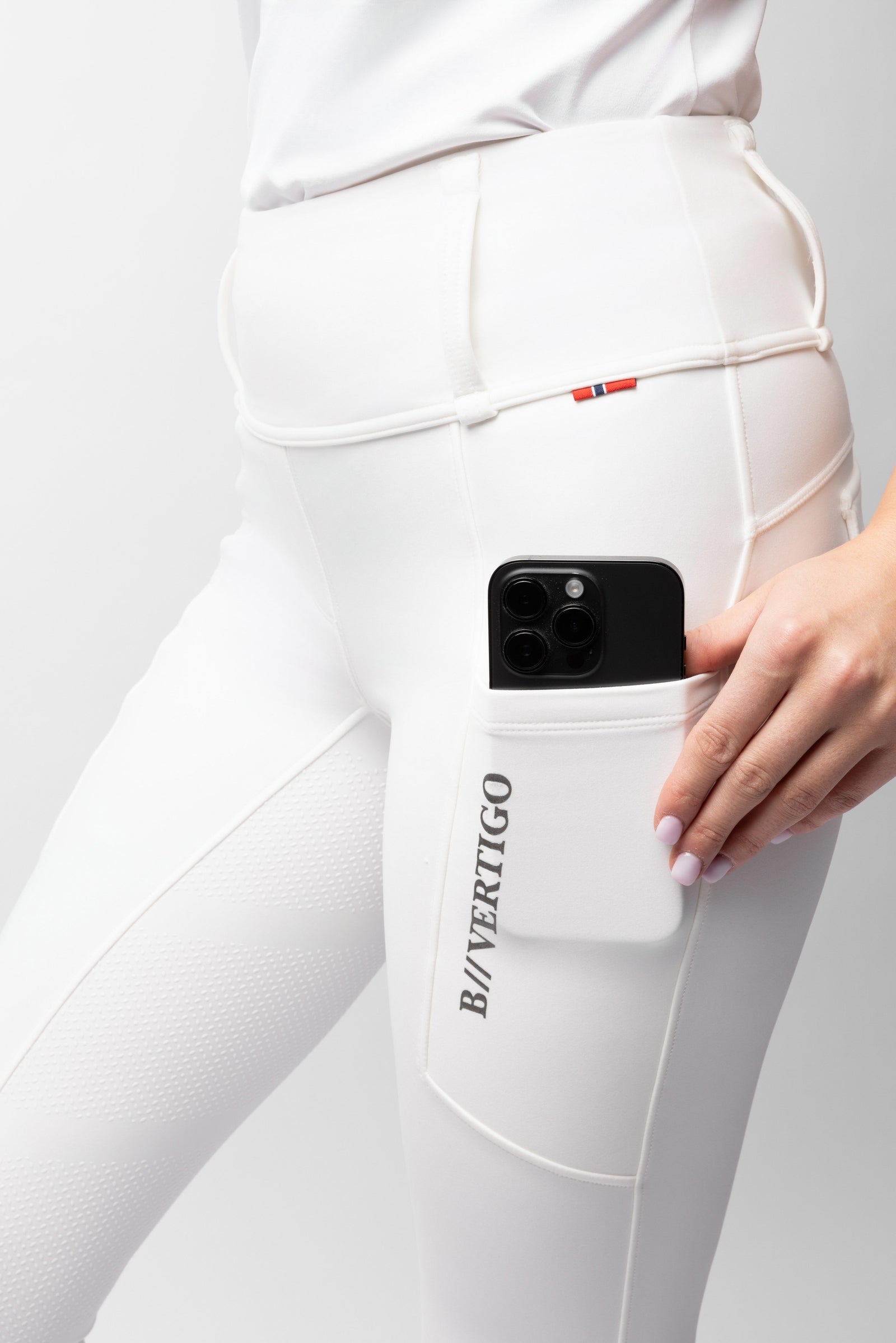 B Vertigo Chiara Women's Compression Hybrid Breeches With Full Grip Womens Breeches