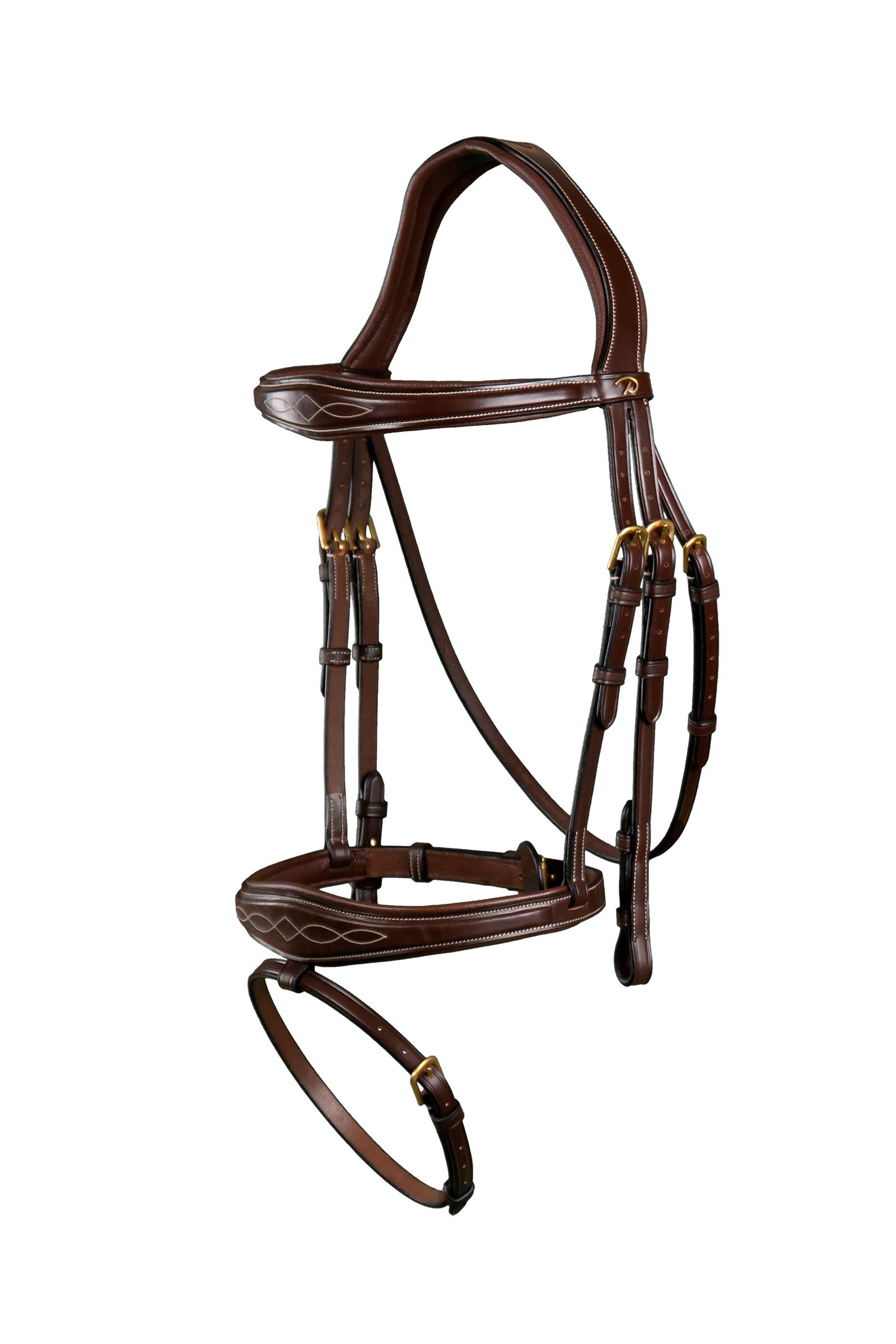 Dy'on D Collection Anatomical Bridle With Flash Noseband Bridles & Reins