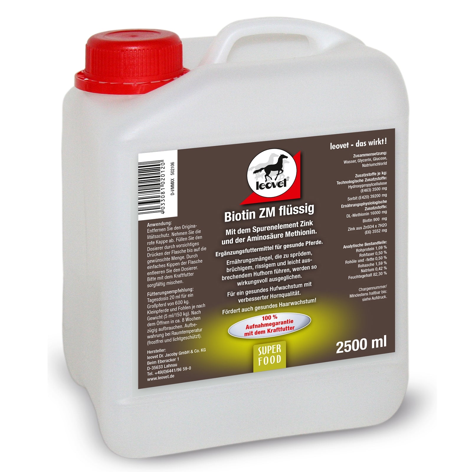 Leovet Biotin ZM liquid 2500ml Horse Feed & Nutrition
