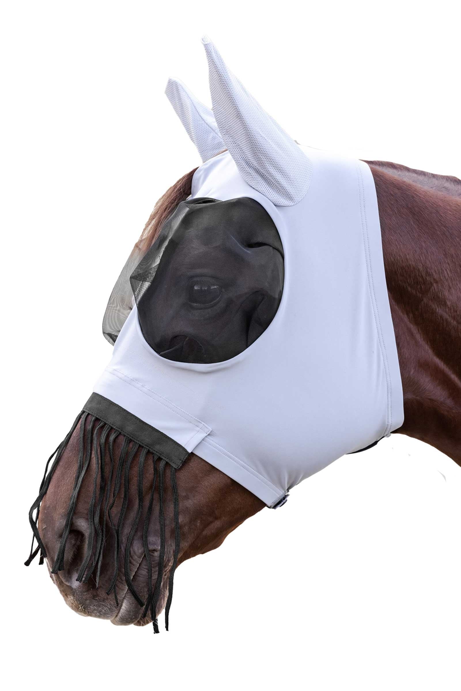Waldhausen Puck Fly Mask With Zip And Nose Fringes Antifly Protection for Horses