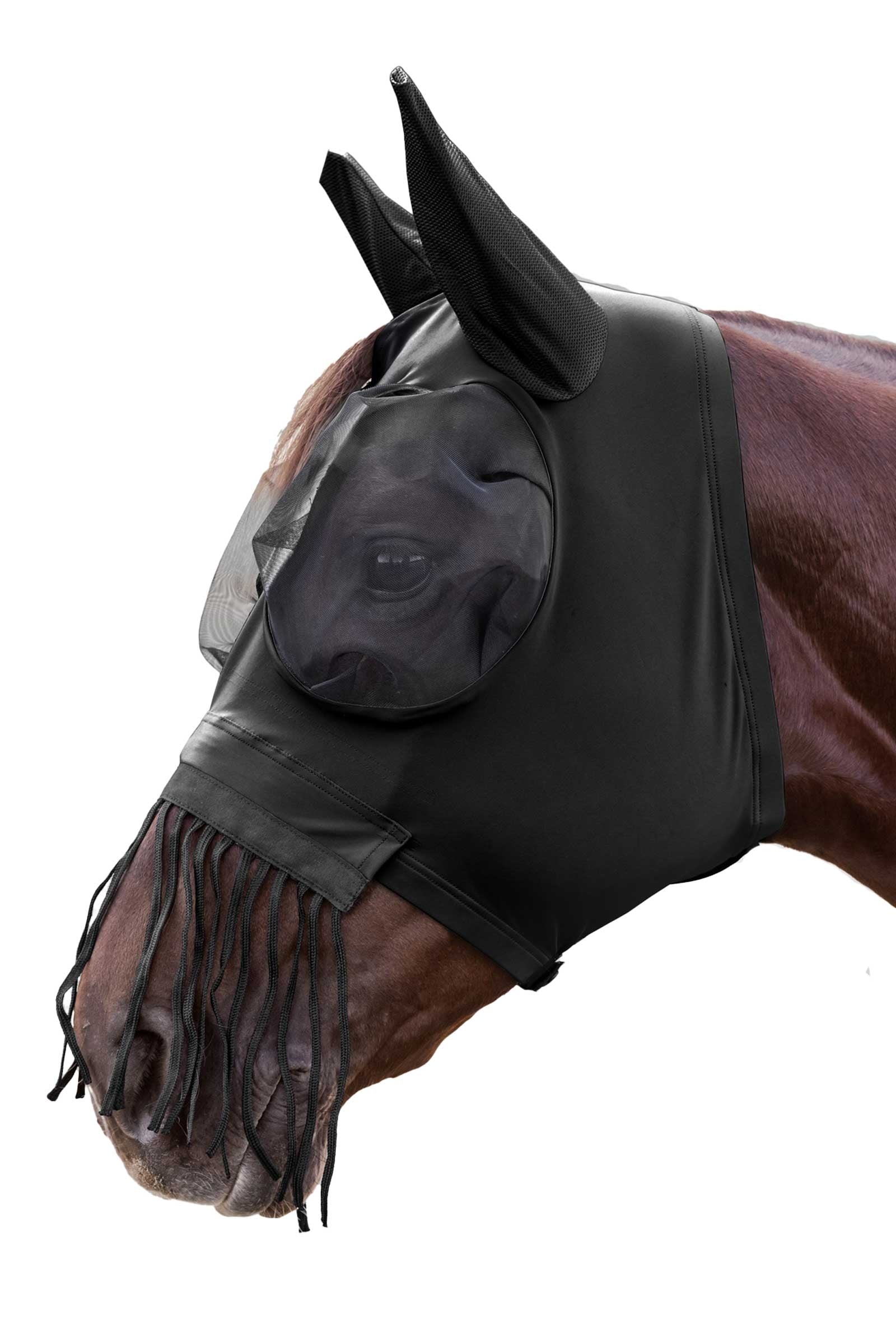 Waldhausen Puck Fly Mask With Zip And Nose Fringes Antifly Protection for Horses