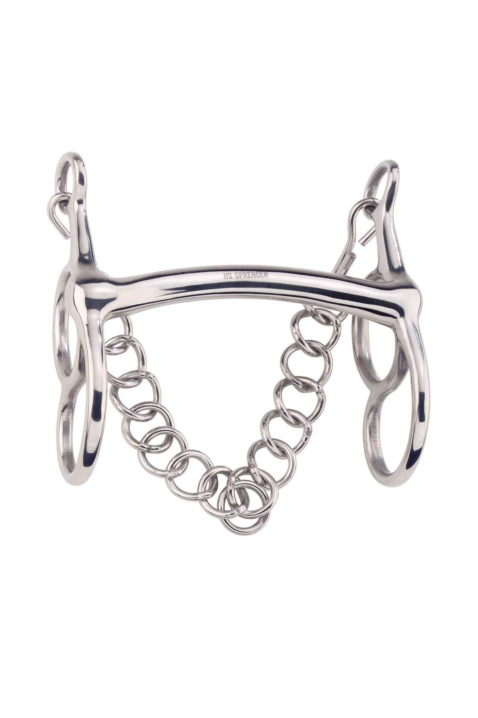 Sprenger Butterfly Liverpool Bit, Mullen Mouth 18mm, 2 Slots Fixed Cheeks, Stainless St. Racing Tack