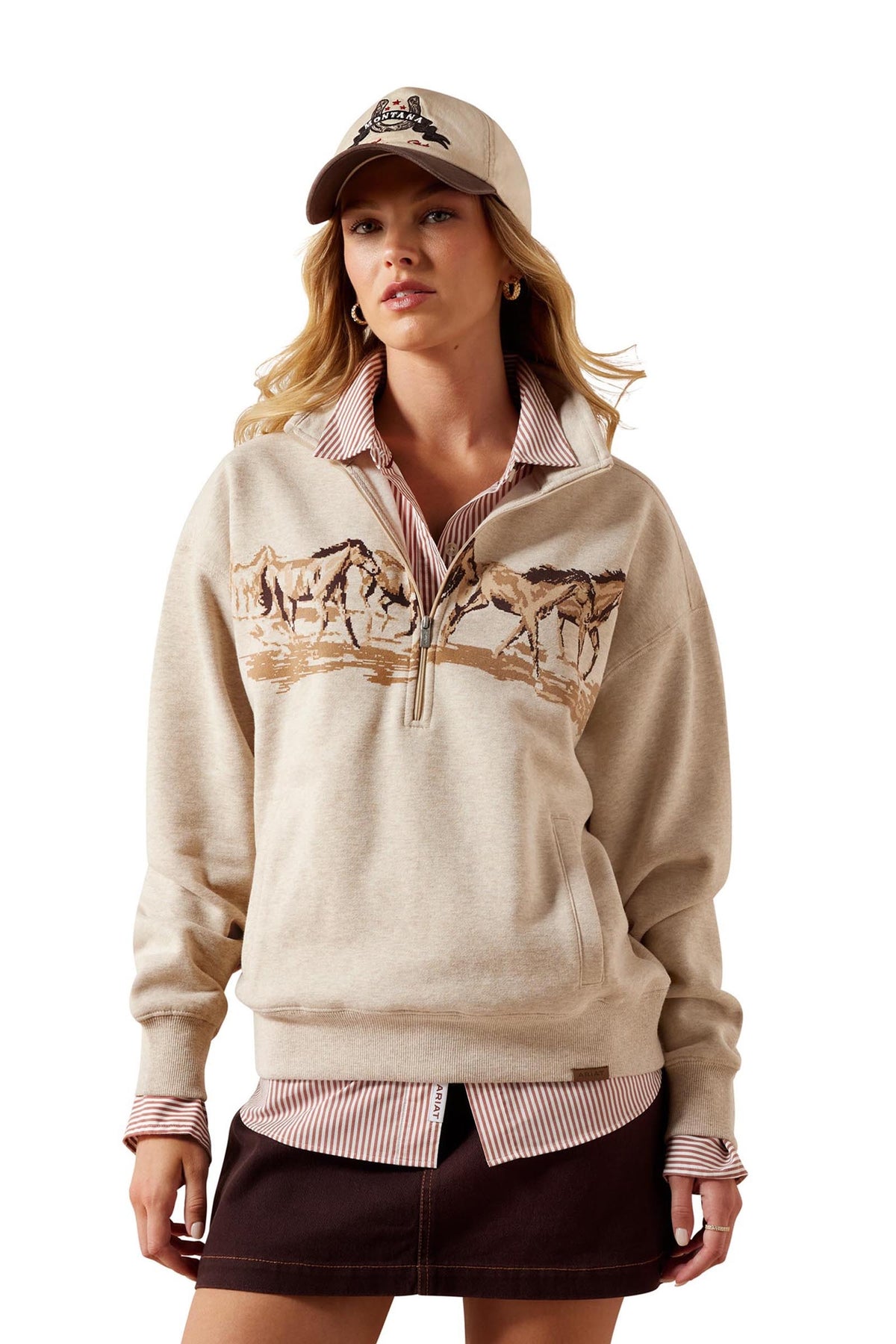 Ariat Women's Running Wild 1/2 Zip Sweatshirt Women’s Riding Clothing