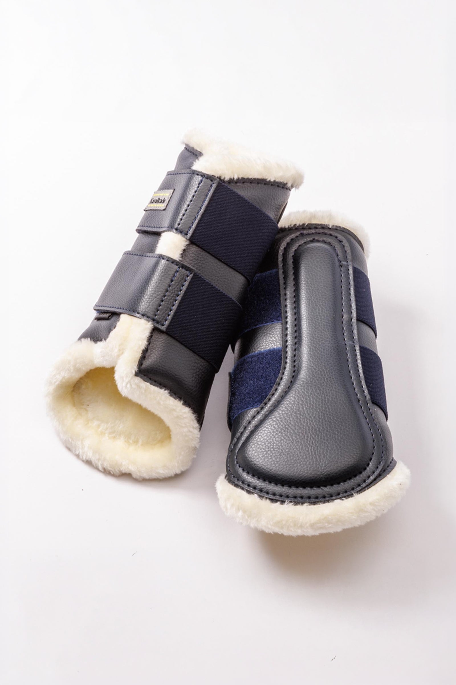 Kavalkade Anatomic Synthetic Leather Boots With Faux Fur Leg Protection & Hoof Protection for Horses