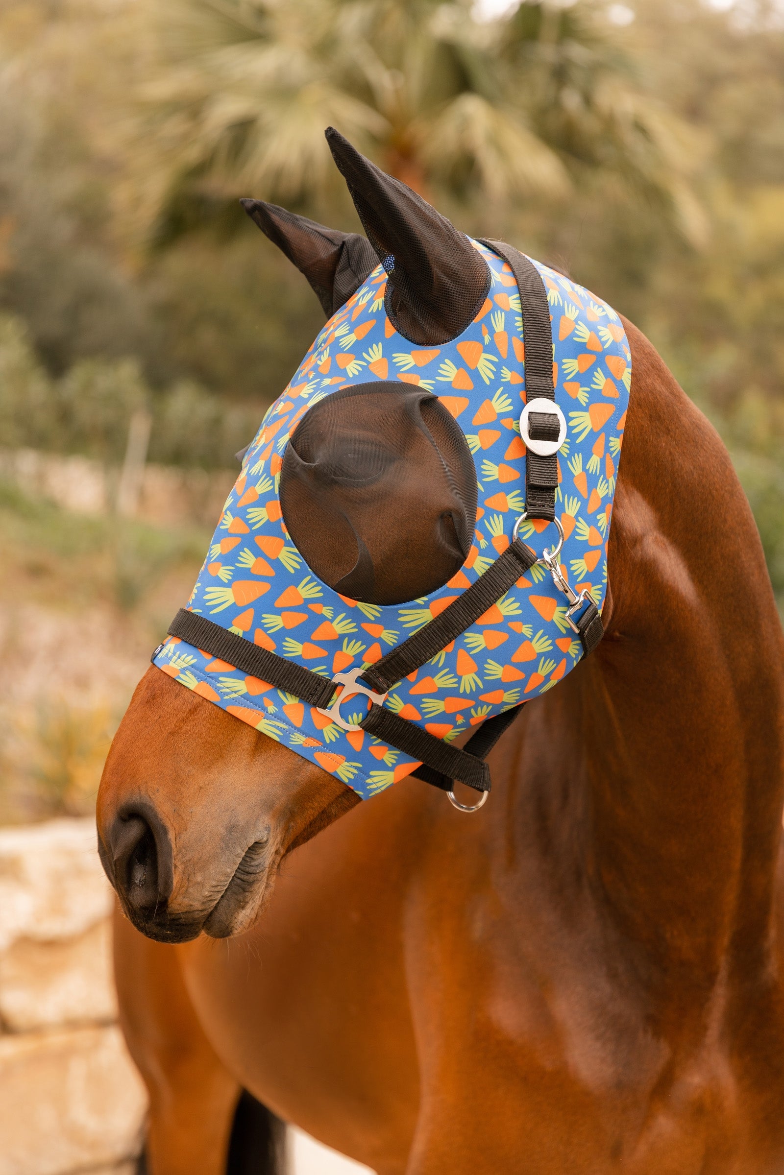 Horze Ibiza Elastic Pull-On Fly Mask Antifly Protection for Horses
