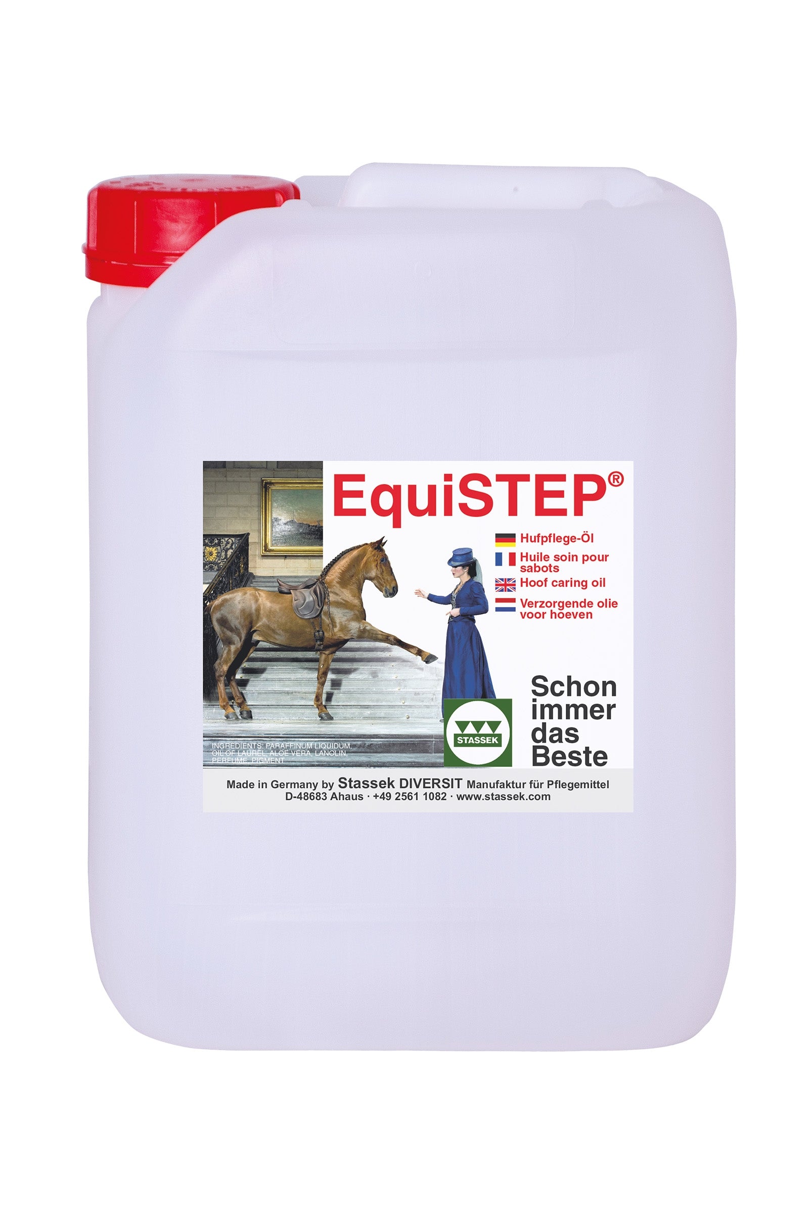 Stassek EquiSTEP Hoof Oil Canister, 2.5 liters Horse Health Care