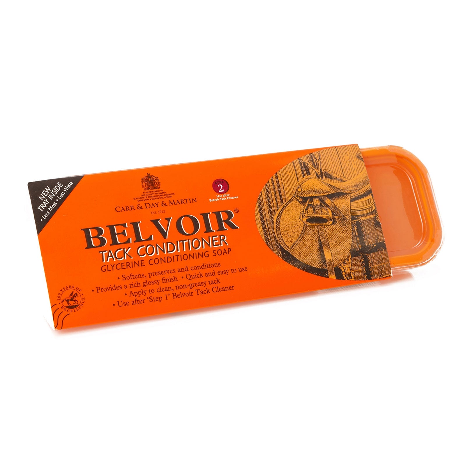 Carr & Day & Martin Belvoir Leather soap, w/ glycerin, Step 2 solid form 250 Horse Health Care