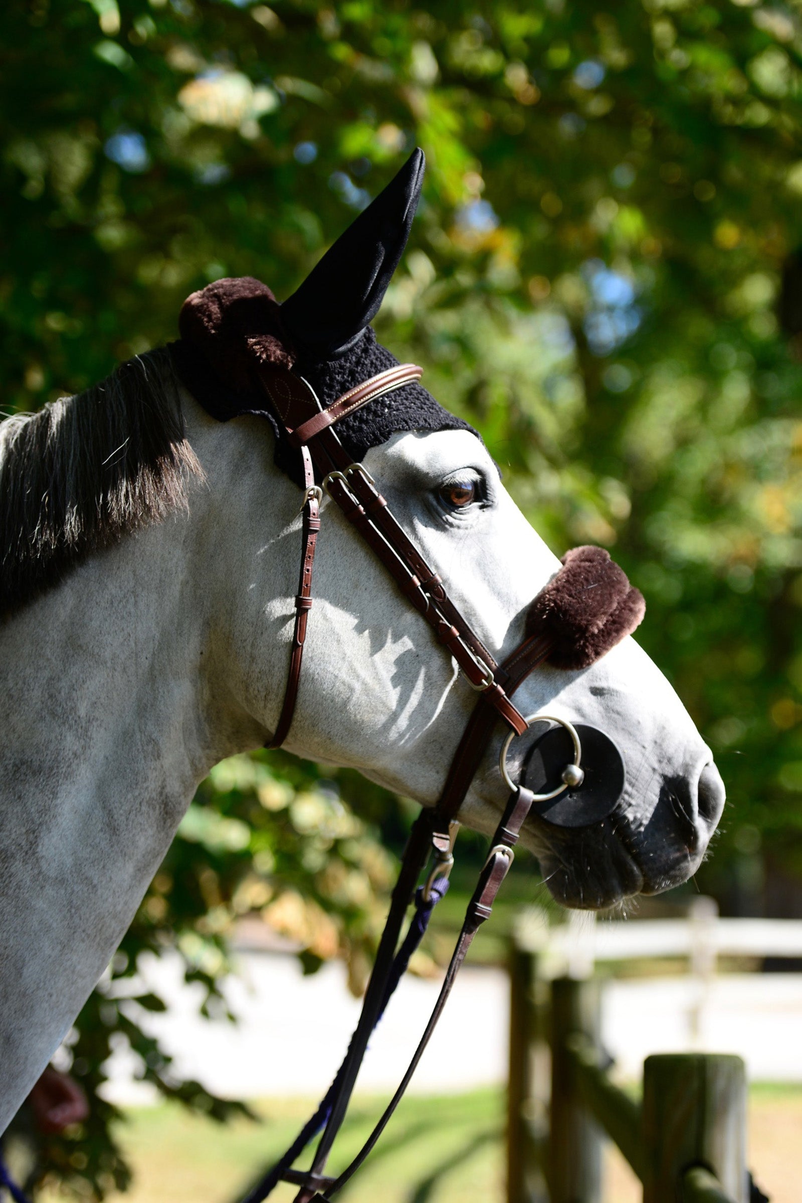 Kentucky Horsewear Sheepskin Noseband cover Bridles & Reins