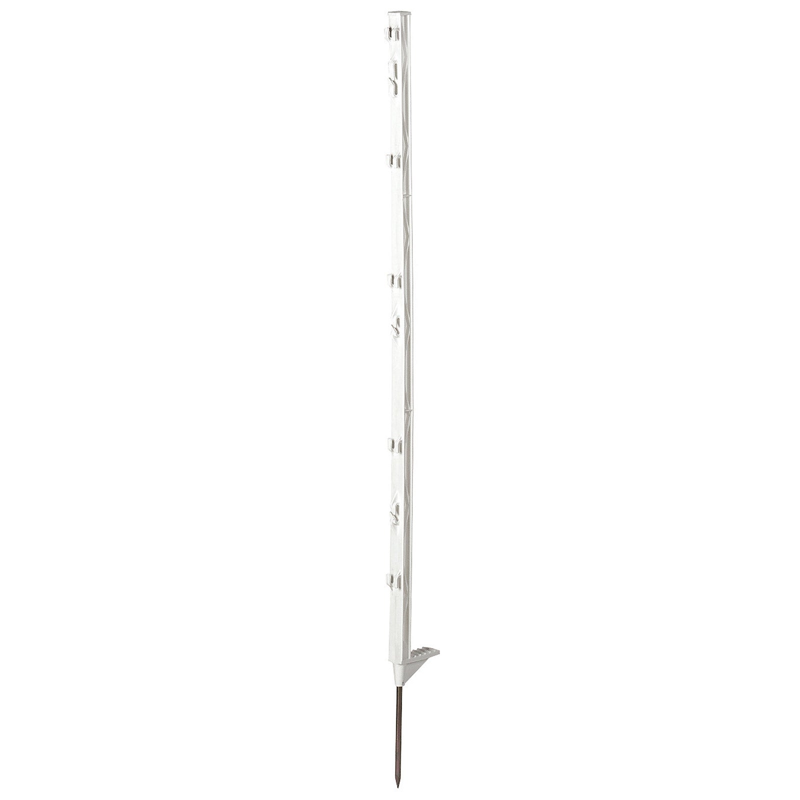 Farm Patrol Classic plastic post with single step-in, white, 105 cm, 5 pcs Fencing Supplies