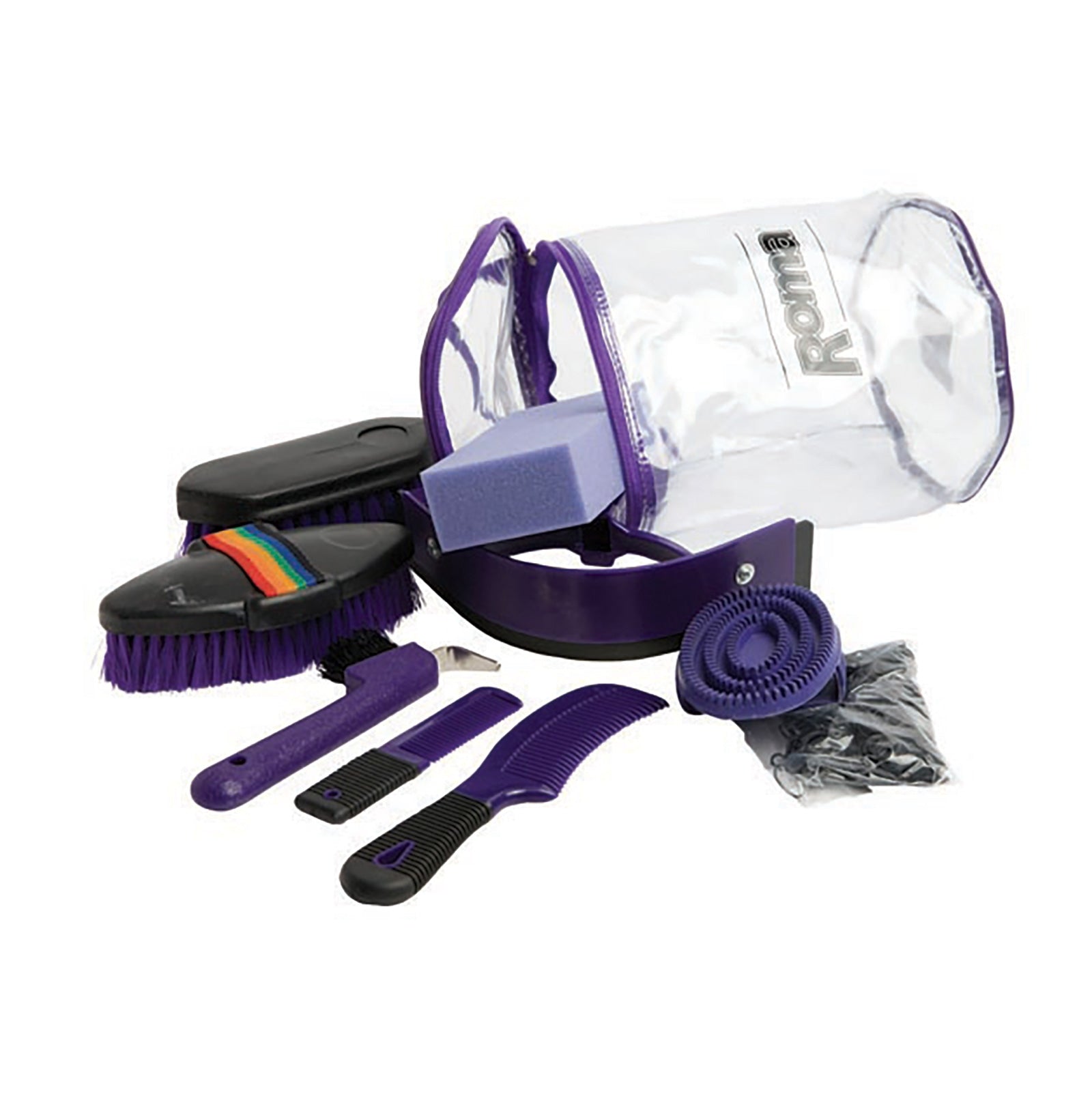 Roma Cylinder 9 Piece Grooming Kit Horse Grooming Tools
