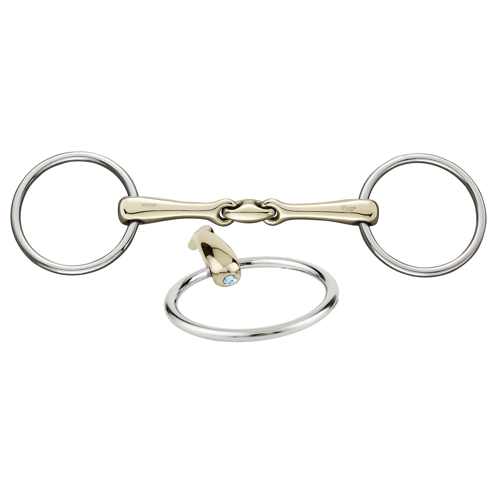Sprenger KK Ultra Snaffle Bit, Double Jt. 16mm, Sensogan, W. Crystals Horse Bits
