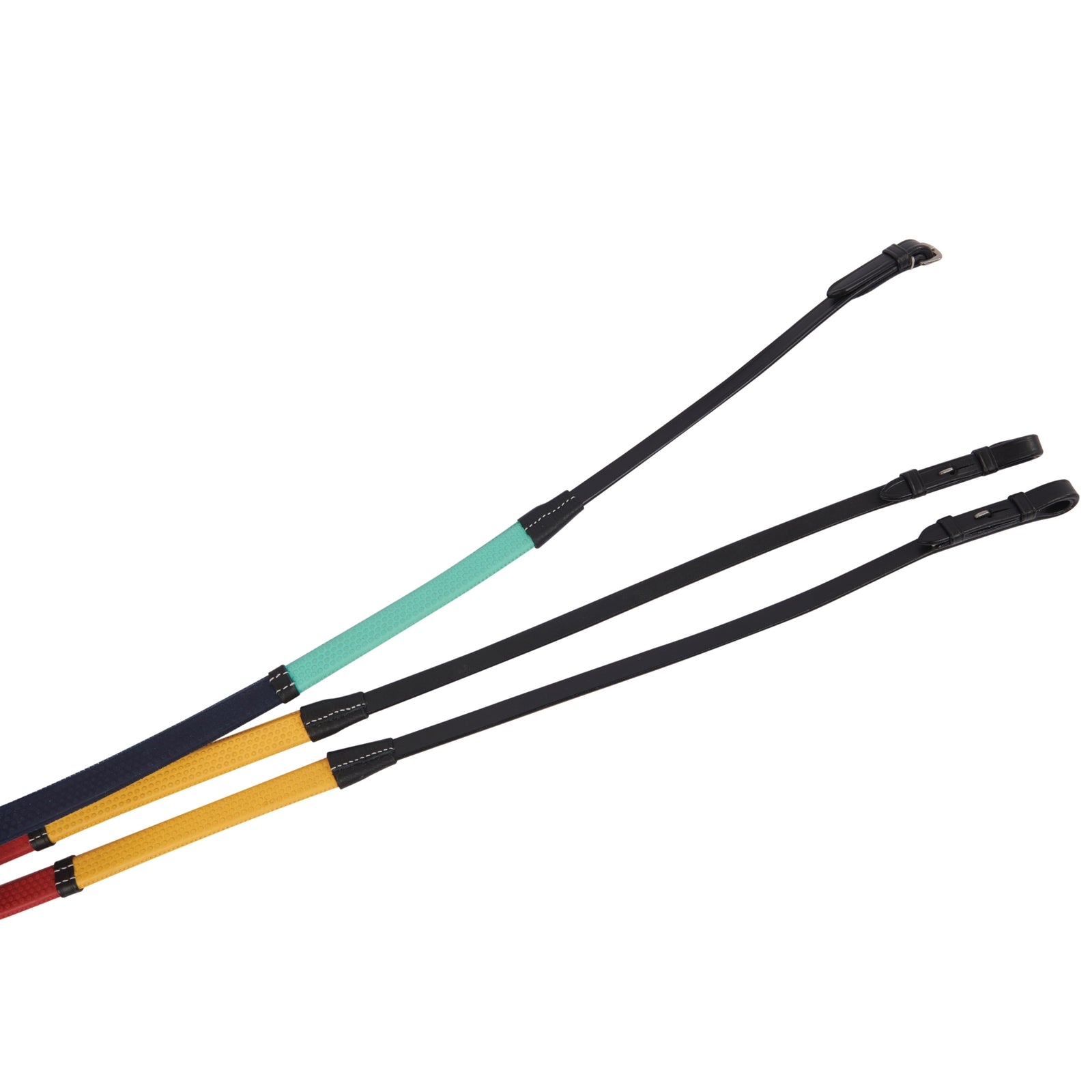 Kincade Rainbow Rubber Reins With Hook Studs Bridles & Reins