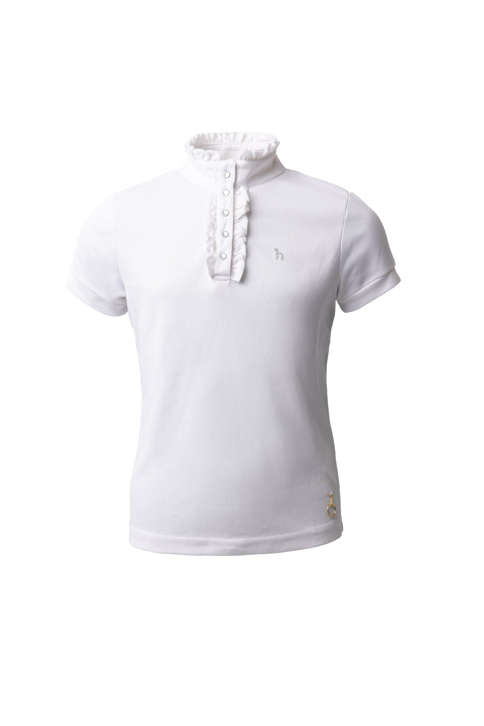 Horze Christel Kids Short Sleeve Ruffle Show Shirt Kids Apparel