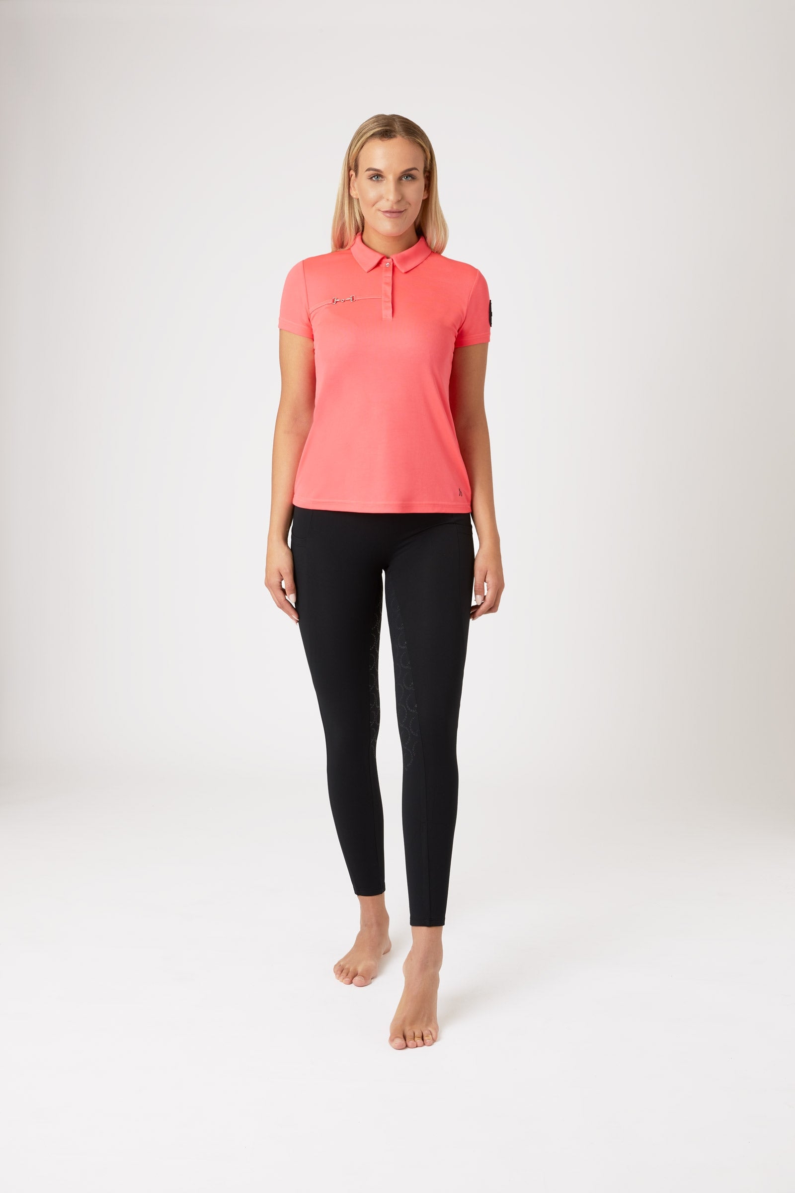 Horze Denise Women's Functional Short Sleeve Polo Shirt Women’s Riding Clothing