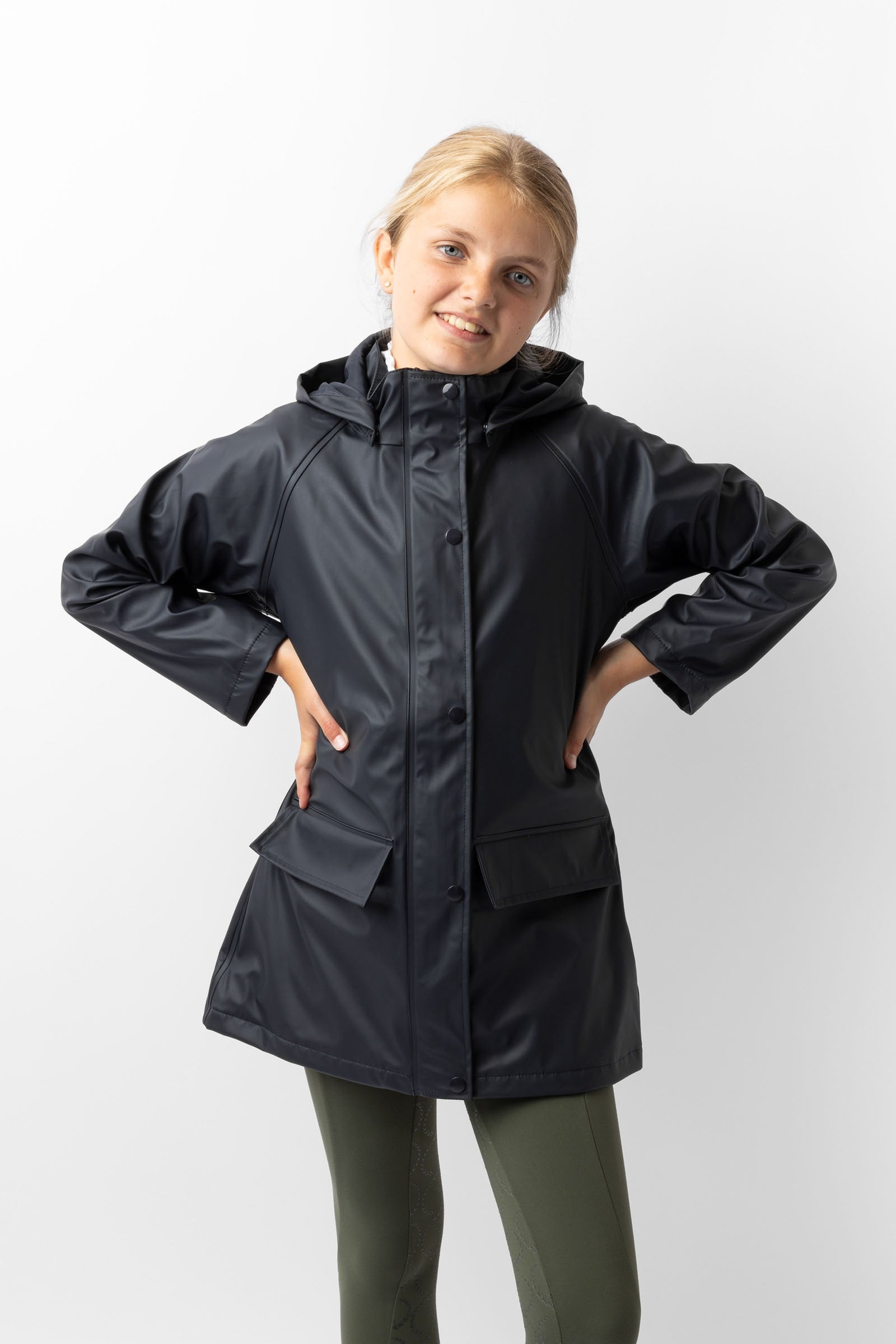 Horze Clara Kids' Rain Riding Jacket Kids Apparel