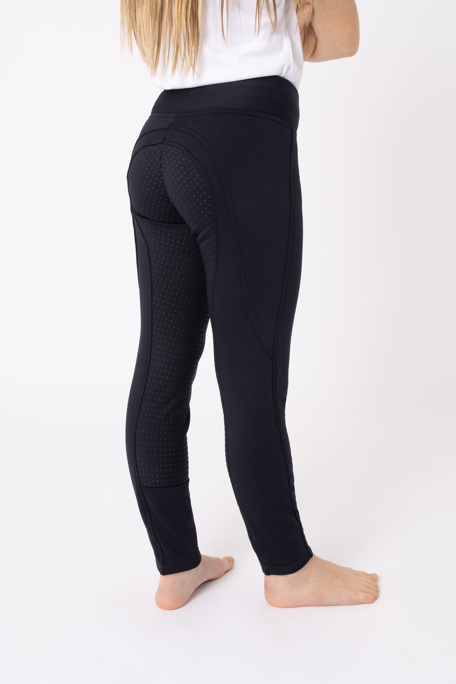 Horze Active Kids Winter Silicone Full Seat Riding Tights Kids Apparel