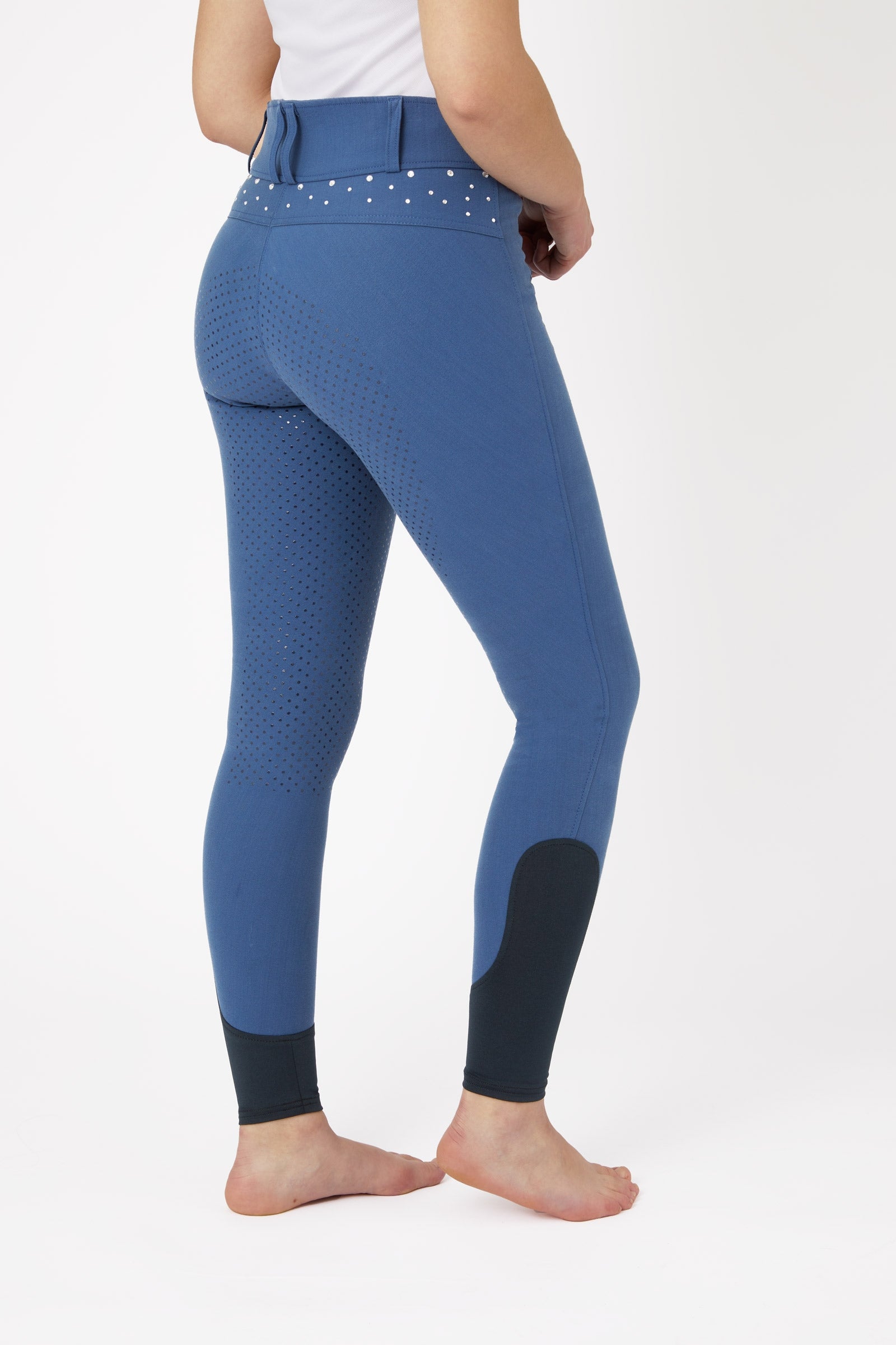 Horze Women's High Waist Full Grip Breeches with Crystals Womens Breeches