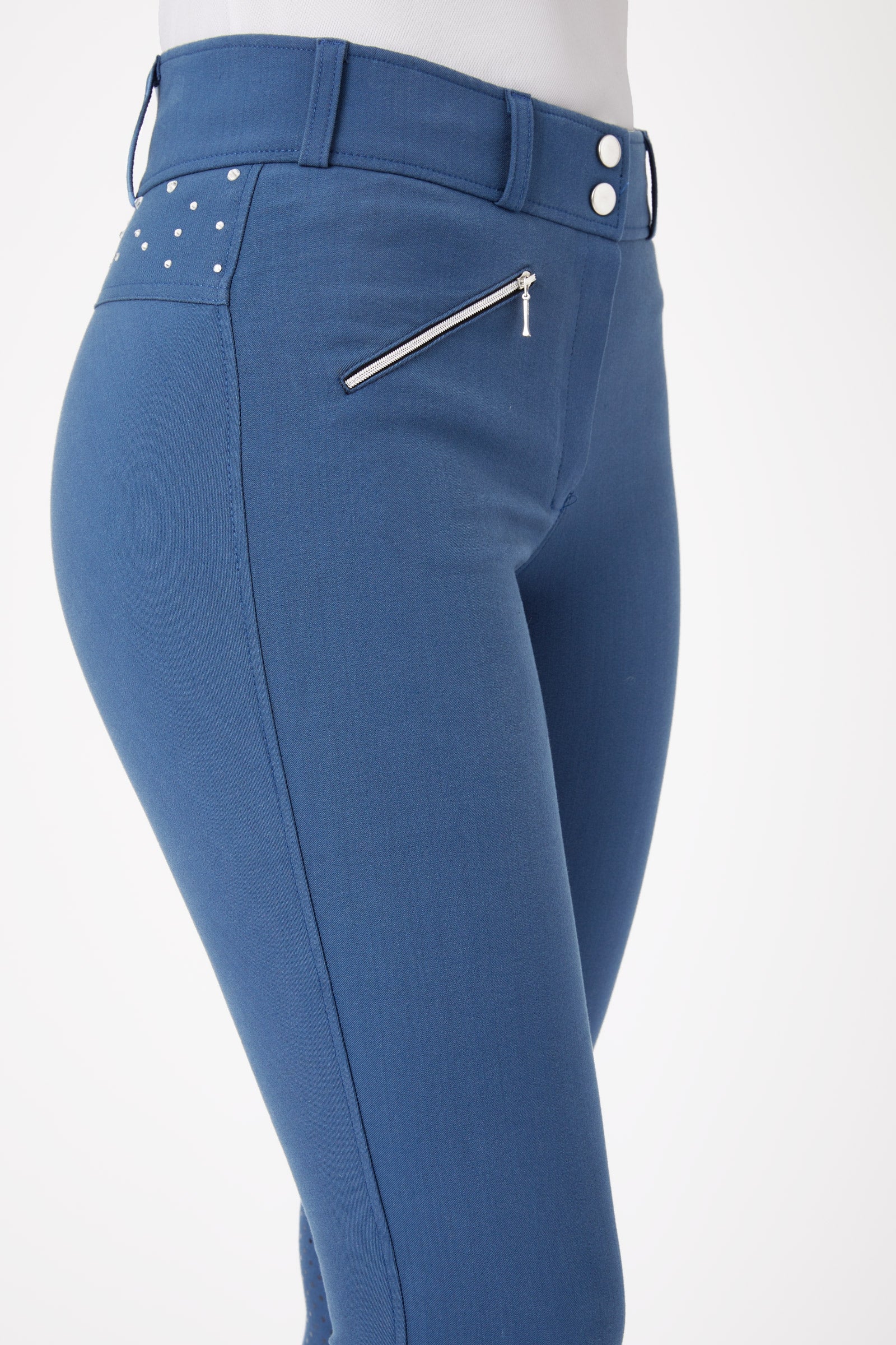 Horze Women's High Waist Full Grip Breeches with Crystals Womens Breeches