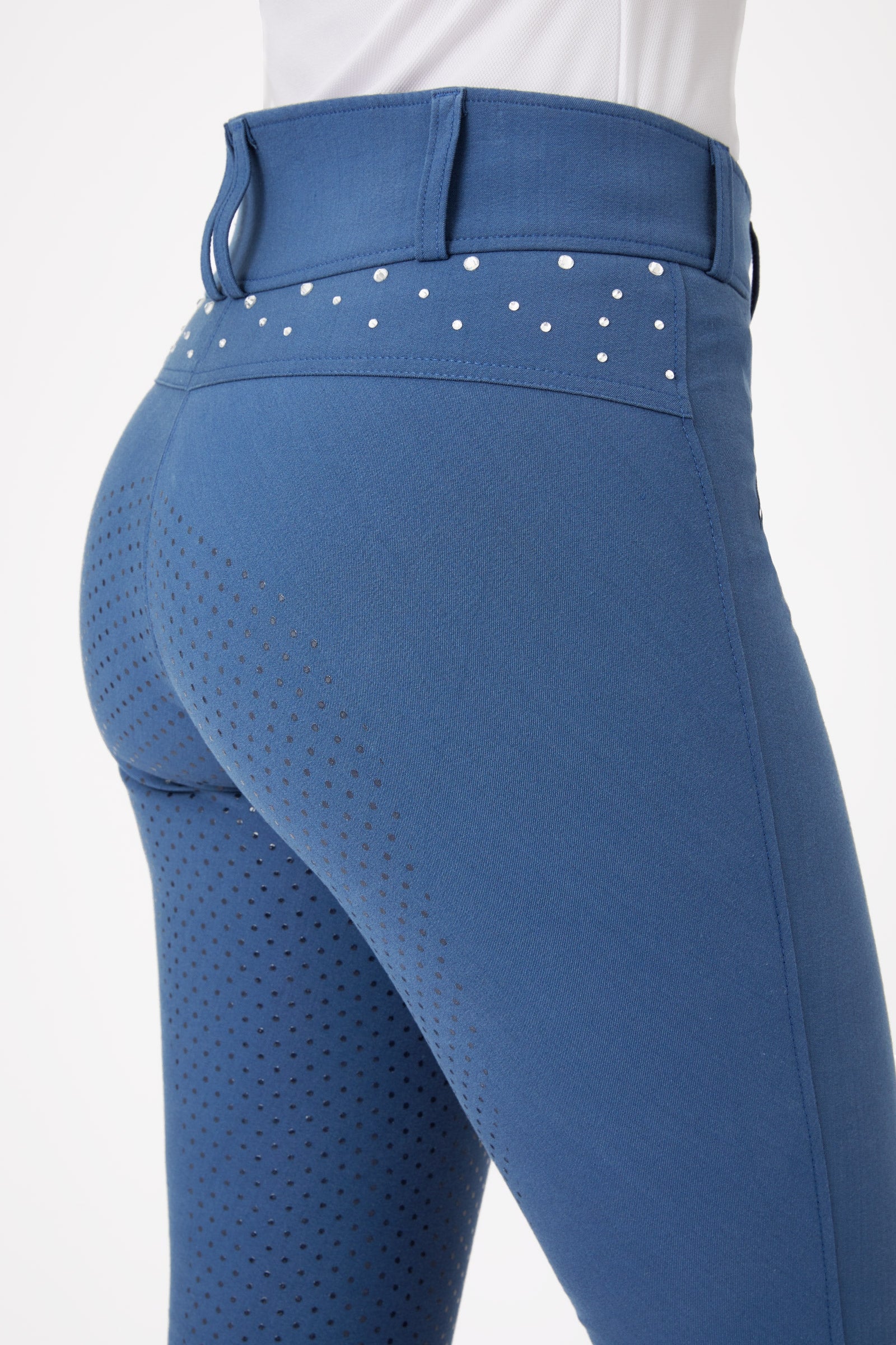 Horze Women's High Waist Full Grip Breeches with Crystals Womens Breeches