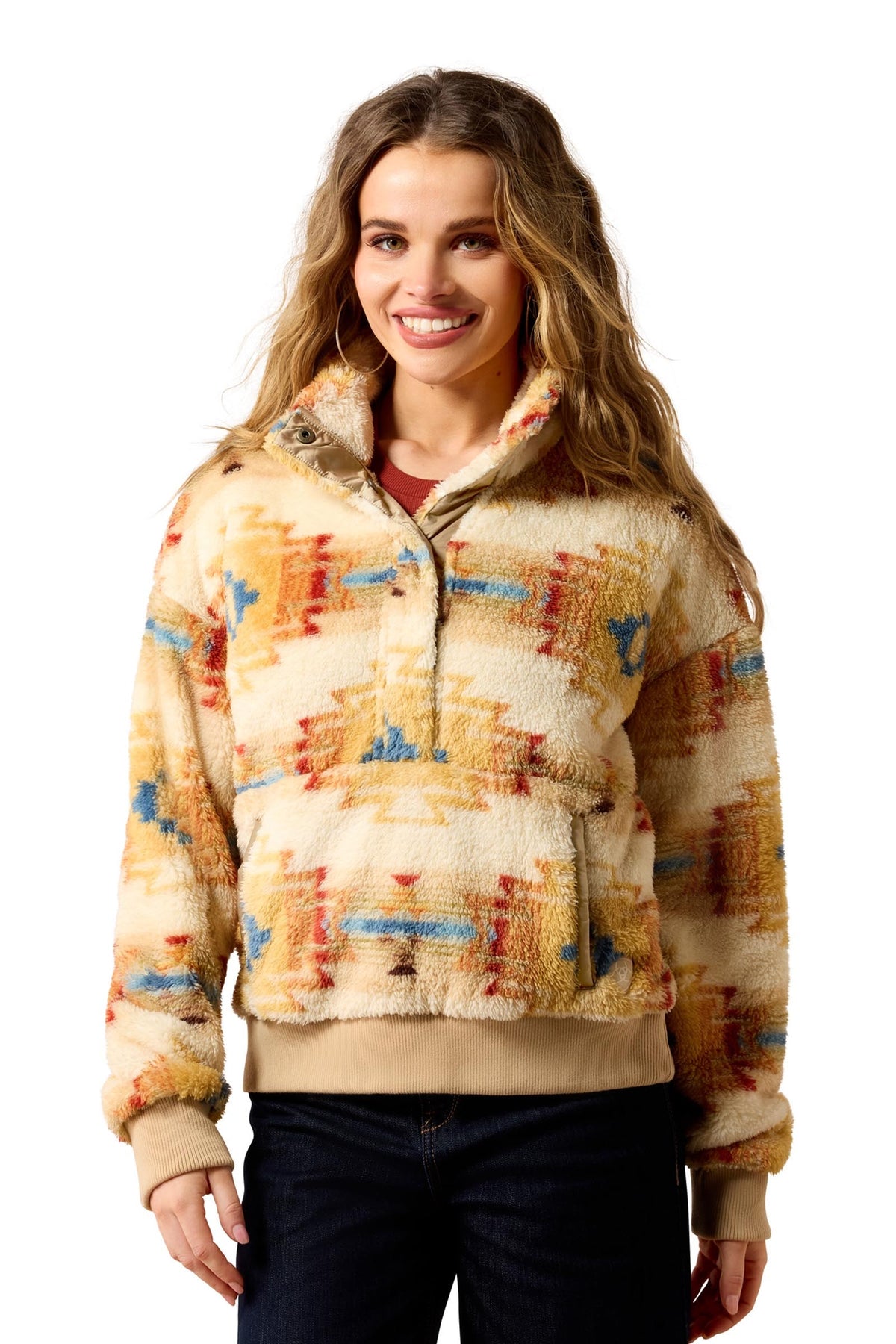 Ariat Berber Snap Women's Sweater With 1/2 Placket Women’s Riding Clothing