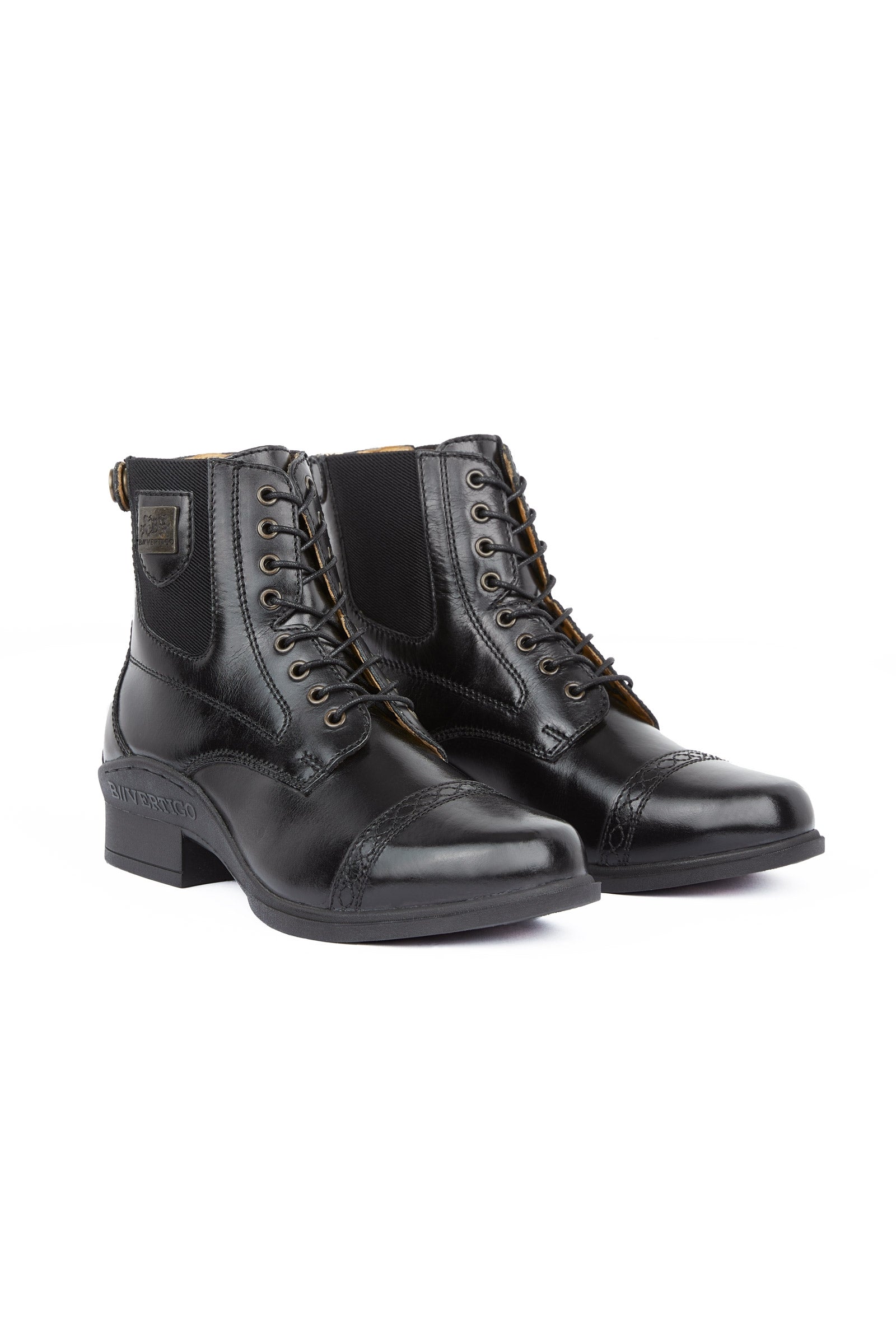 B Vertigo Women's Jupiter Front-Lace Leather Jodhpur Boots Riding Boots & Riding Shoes