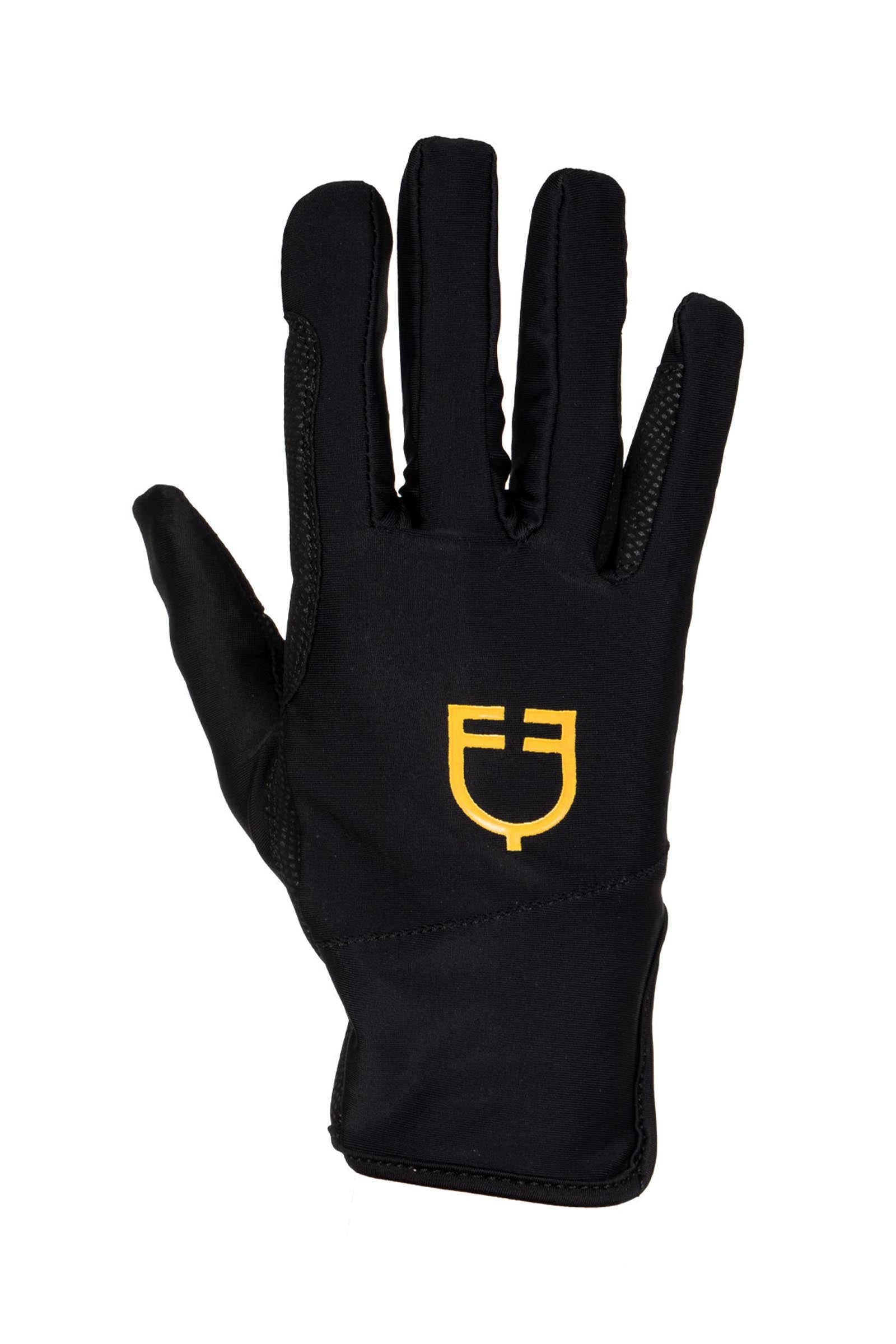 Equestro Women's Gloves in Special Elastane Fabric With Logo Riding Gloves