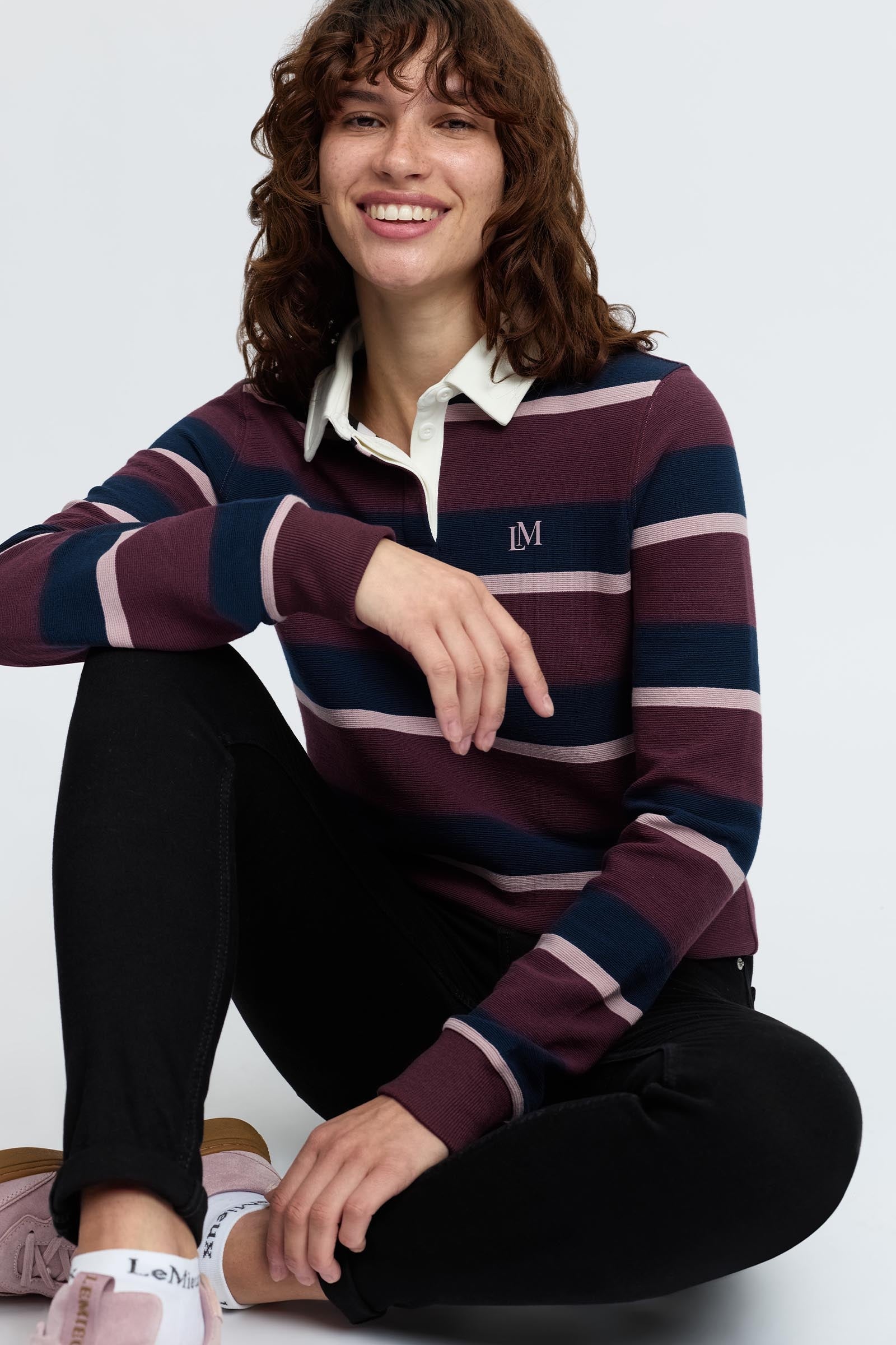 LeMieux Sloane Women´s Stripe Rugby Shirt Women’s Riding Clothing
