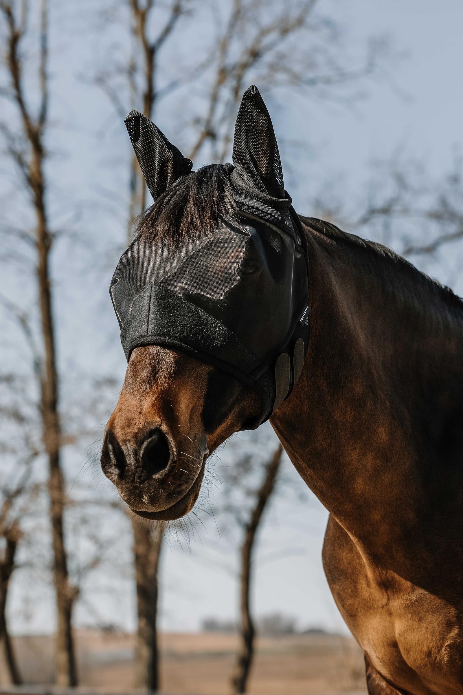 EQUITHÈME Supercut Fly Mask Antifly Protection for Horses