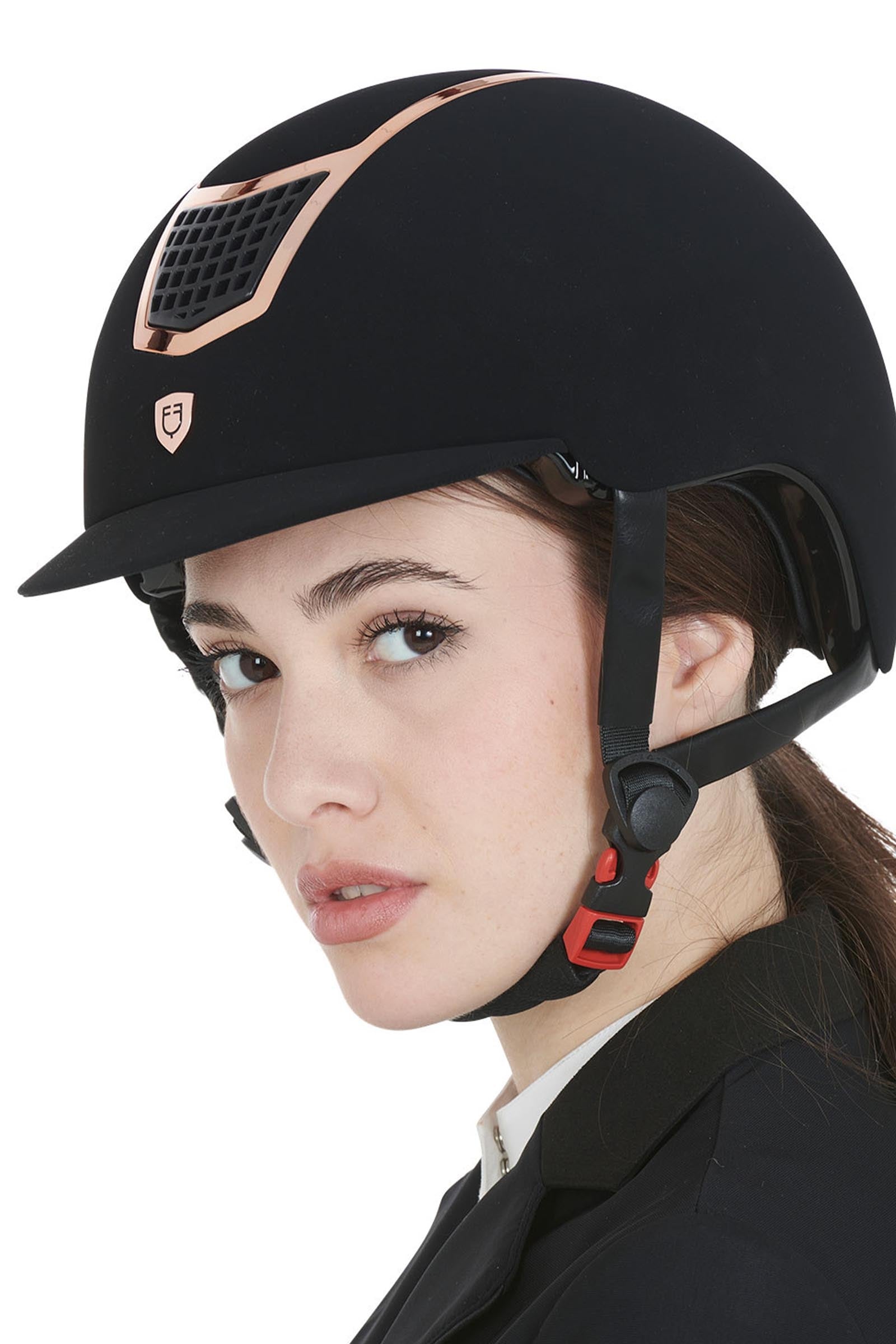 Equestro Helmet With Colored Velvet Frame Safety Equipment