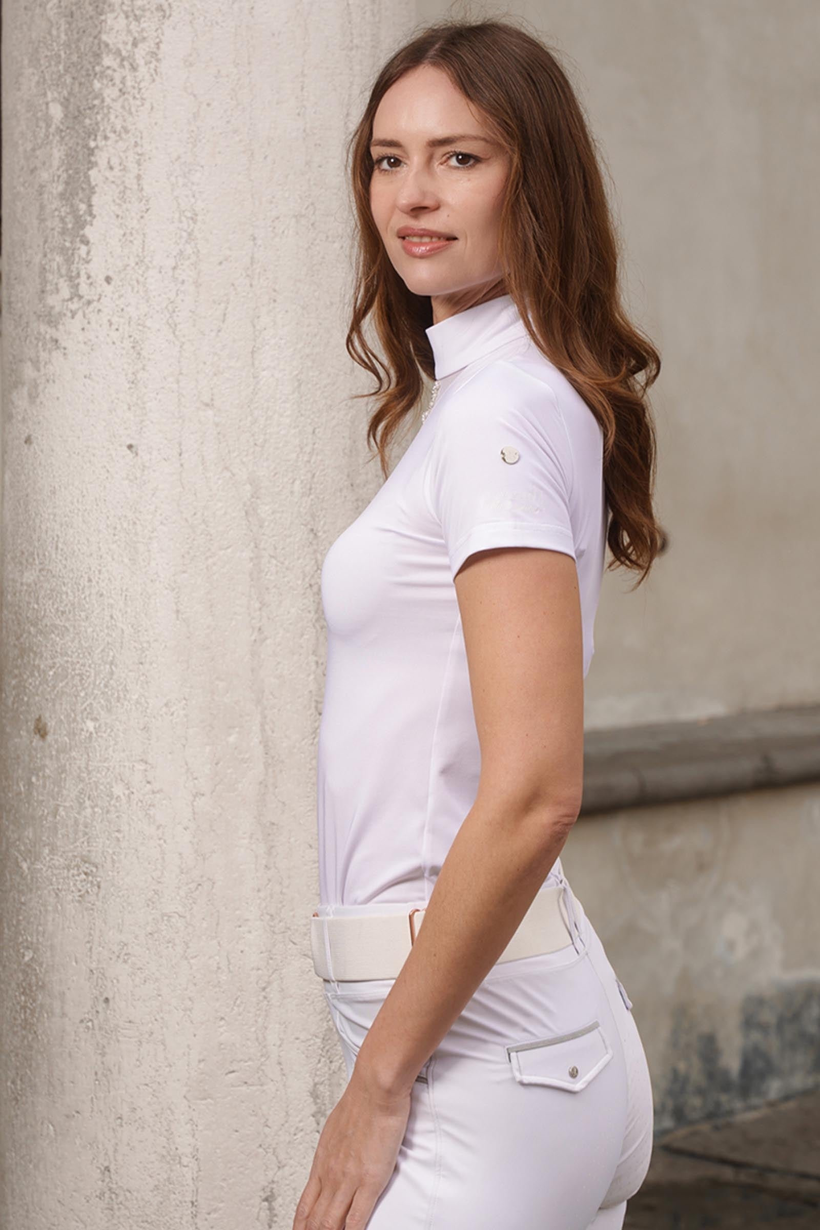 Cavalliera Riding Show Shirt Crystal Drop, Women's Short Sleeve Women’s Riding Clothing
