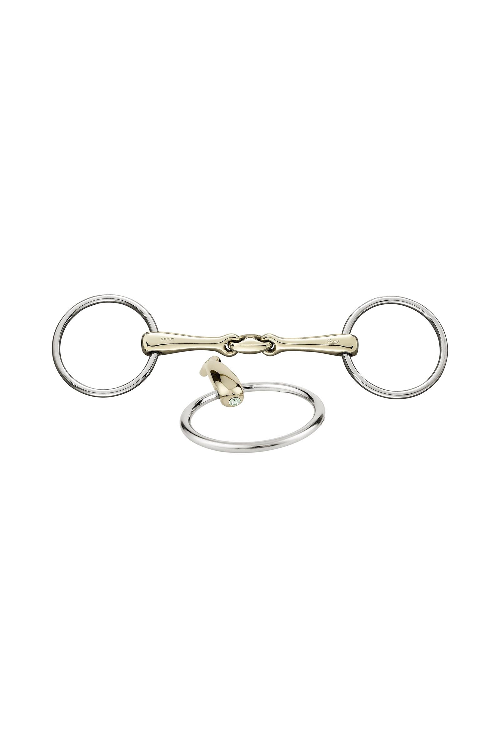 Sprenger KK Ultra Snaffle Bit, Double Jt. 16mm, Sensogan, W. Crystals Horse Bits