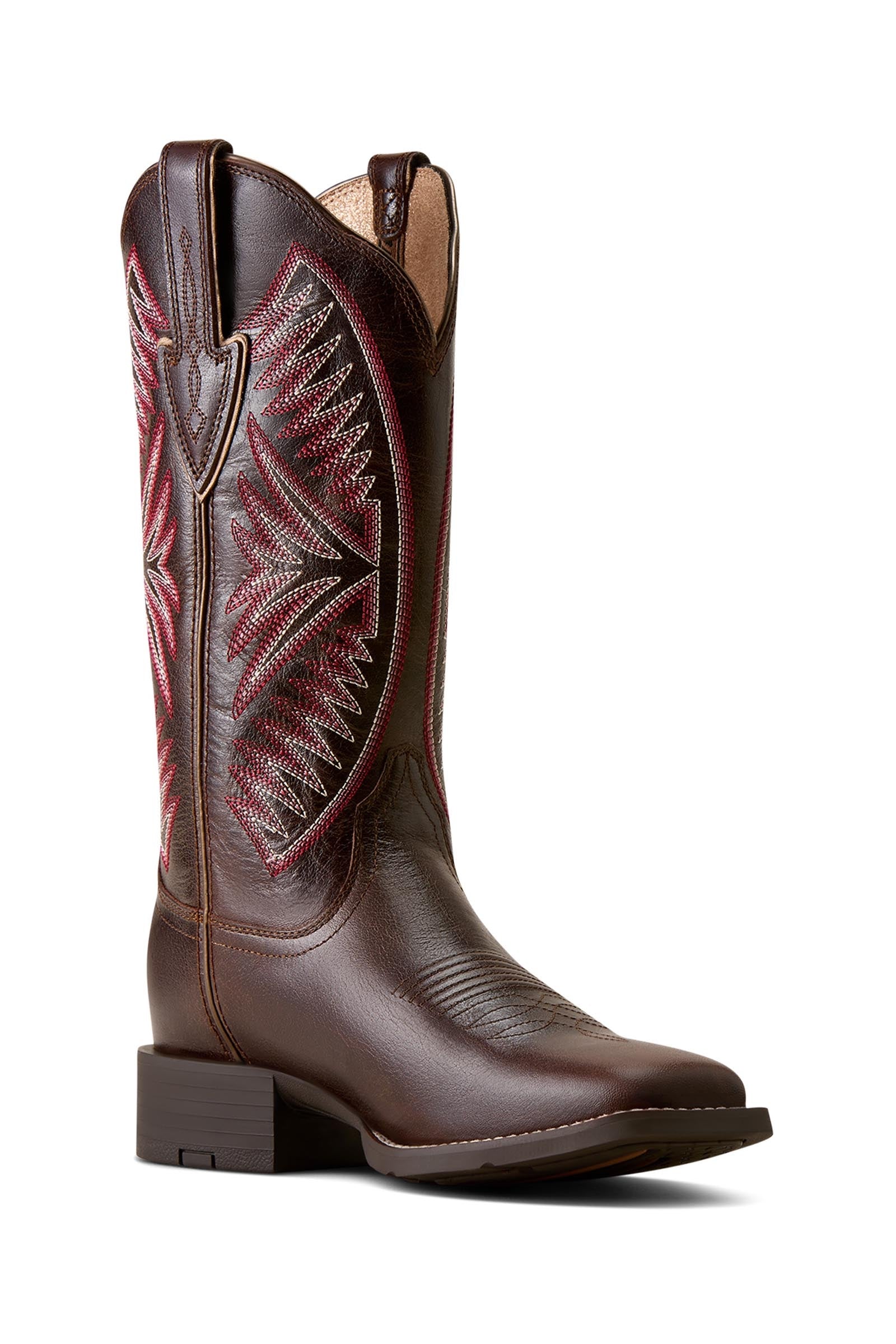 Ariat Womens Round Up Ruidoso Wide Square Toe Western Boot Riding Boots & Riding Shoes