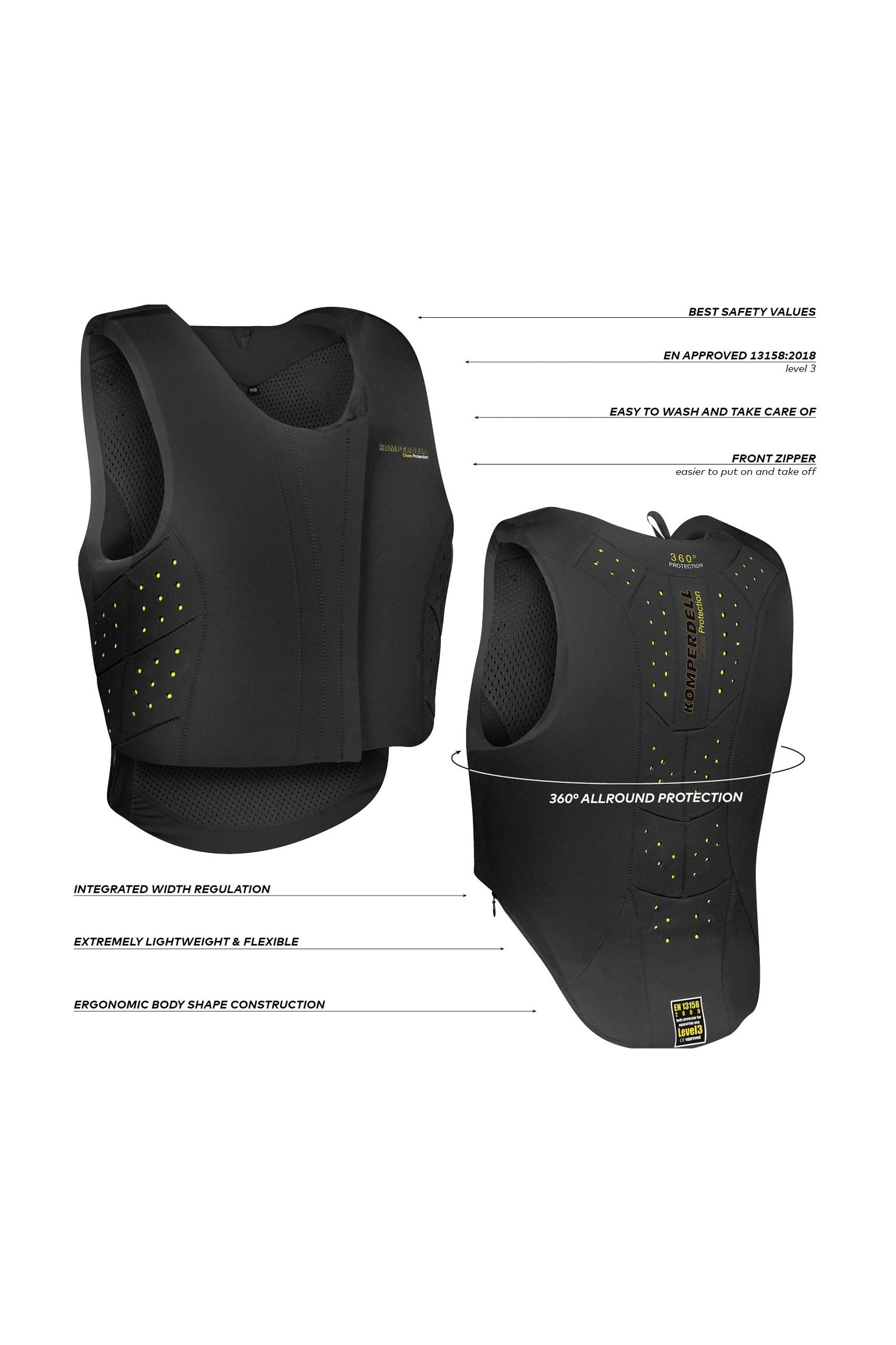 Komperdell Safety Vest Frontzipp Jr Safety Equipment