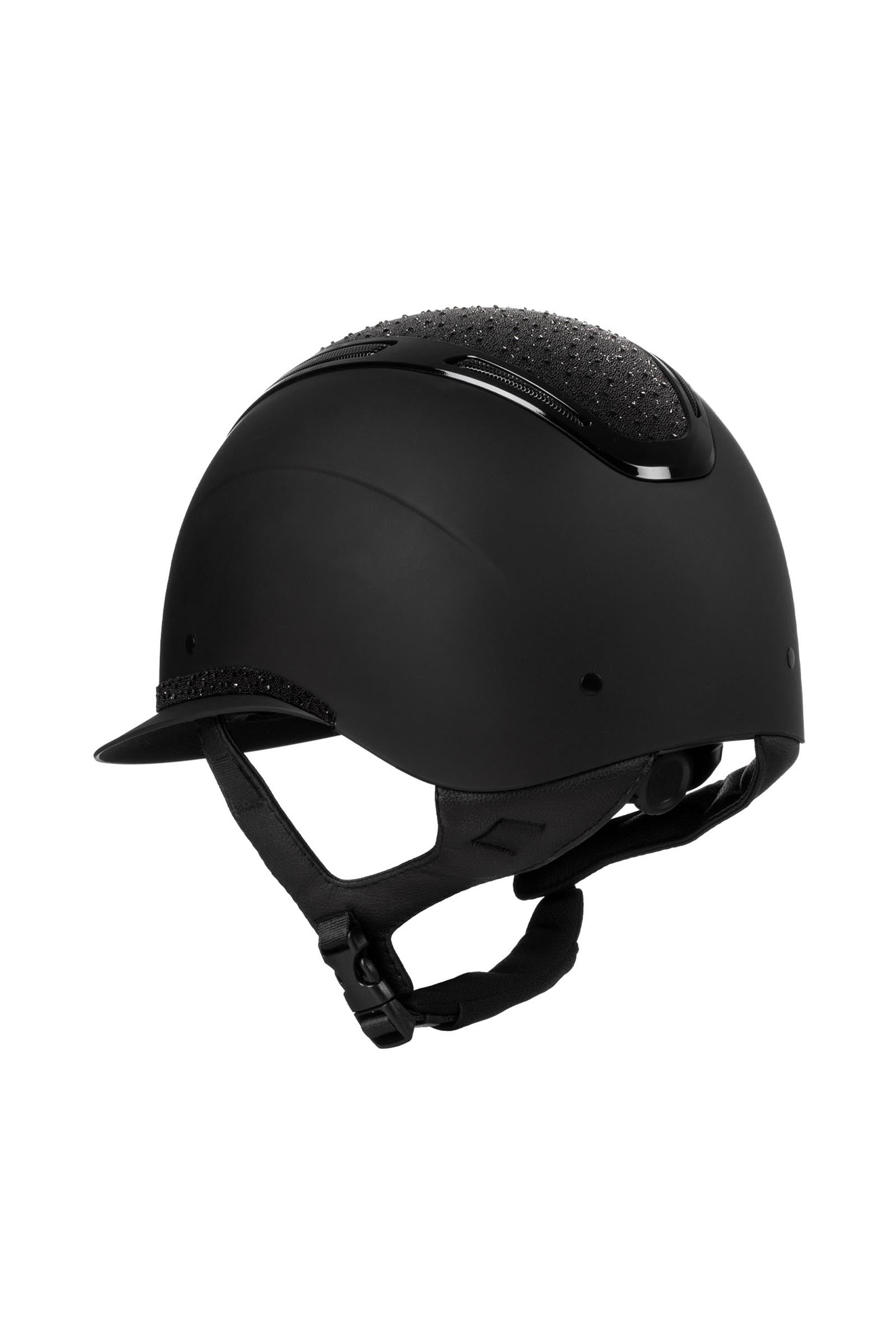 Equestro Apocalypse Women's Helmet Matte Shell and Rhinestones Homologation En 1384-2023 Safety Equipment