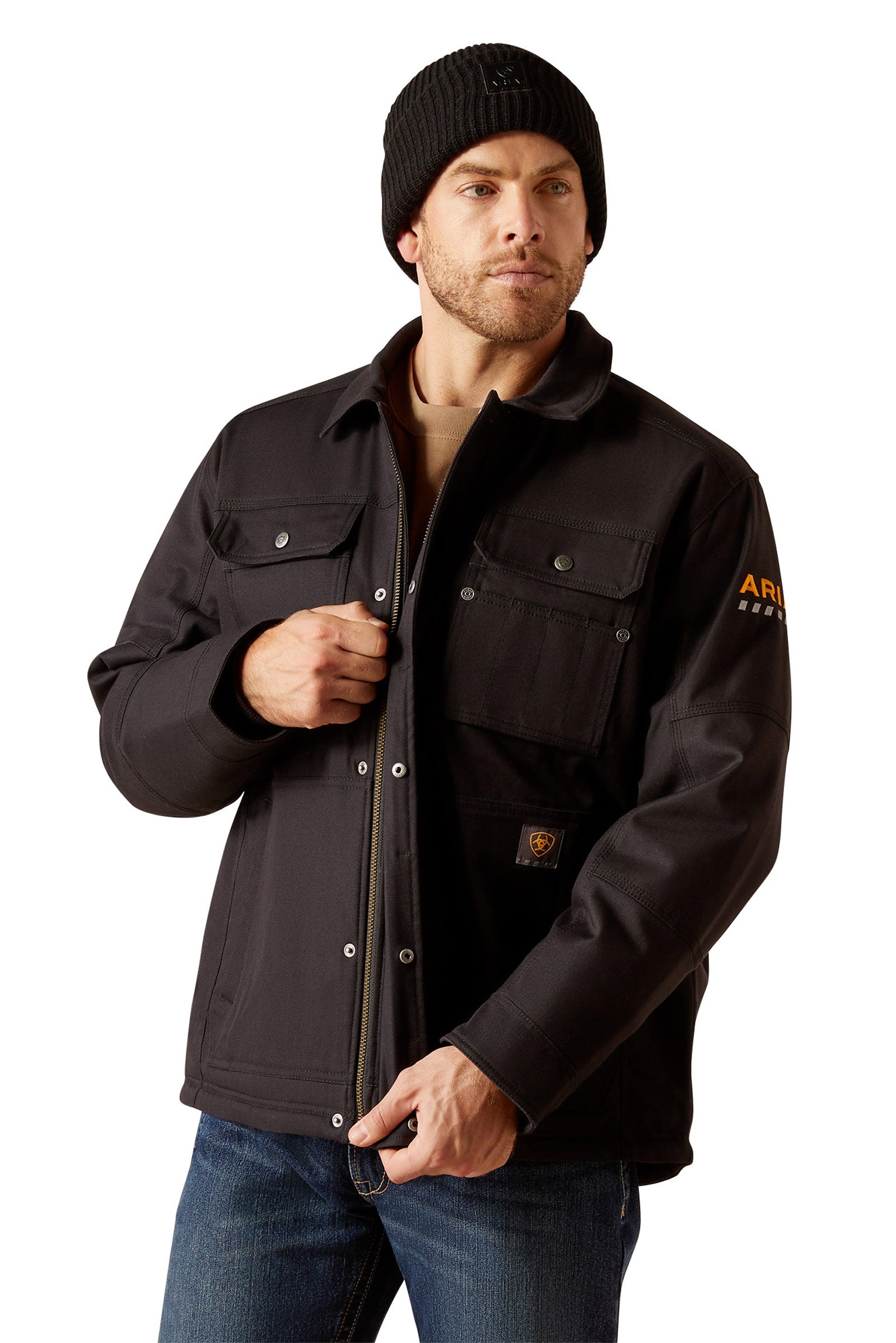 Ariat Rebar DuraCanvas Sherpa-Lined Men's Coat Mens Riding Clothing