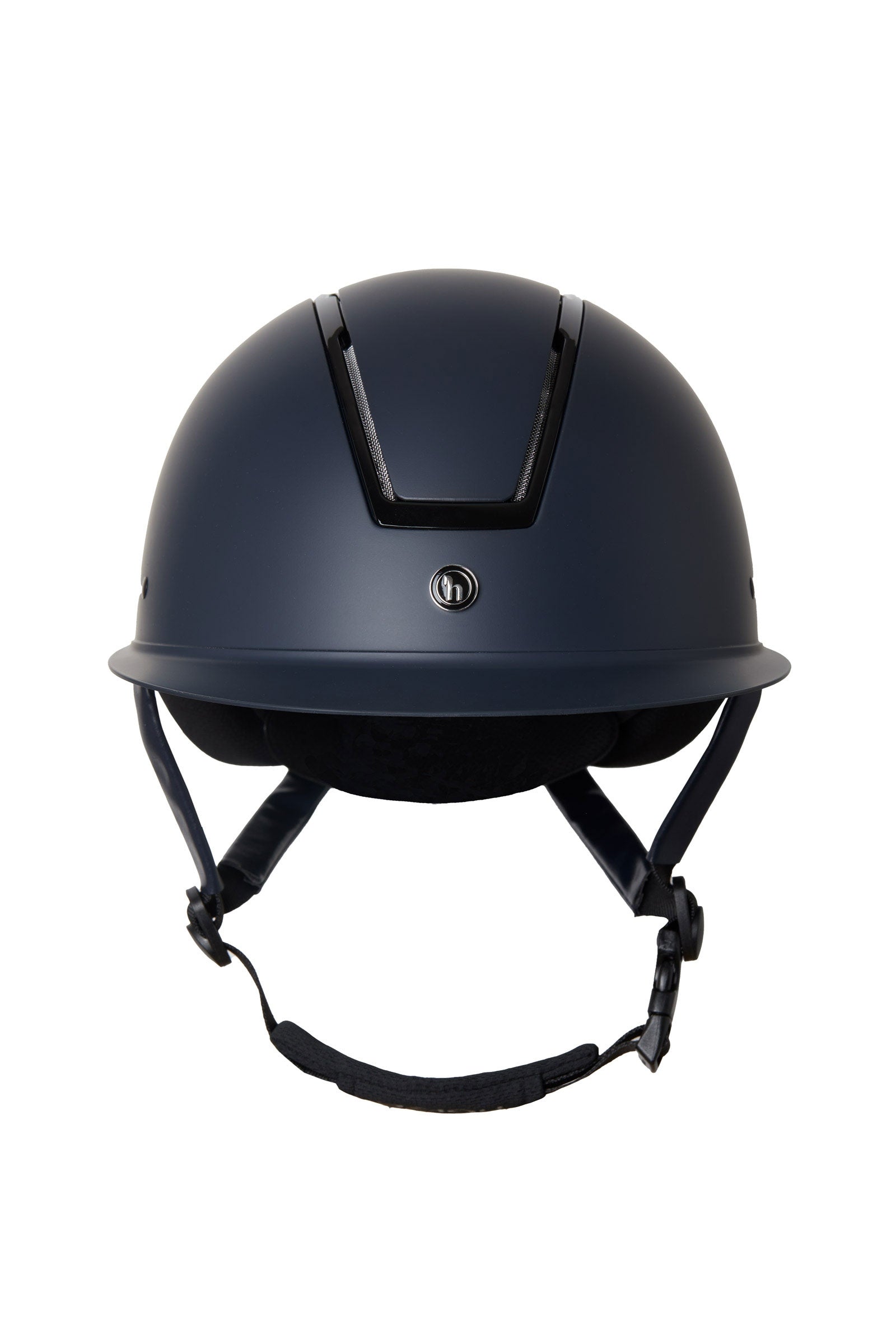 Horze Noir Riding Helmet II with Shiny Frame & Sun Visor Safety Equipment