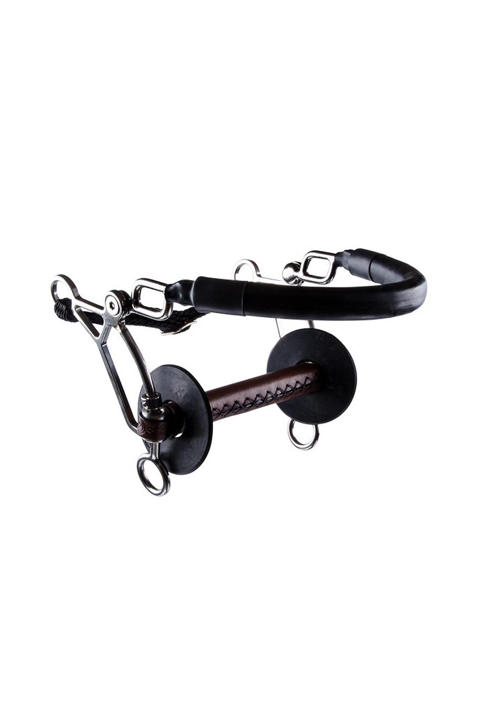 Trust Equestrian Leather Hackamore Combi Short Straight Horse Bits