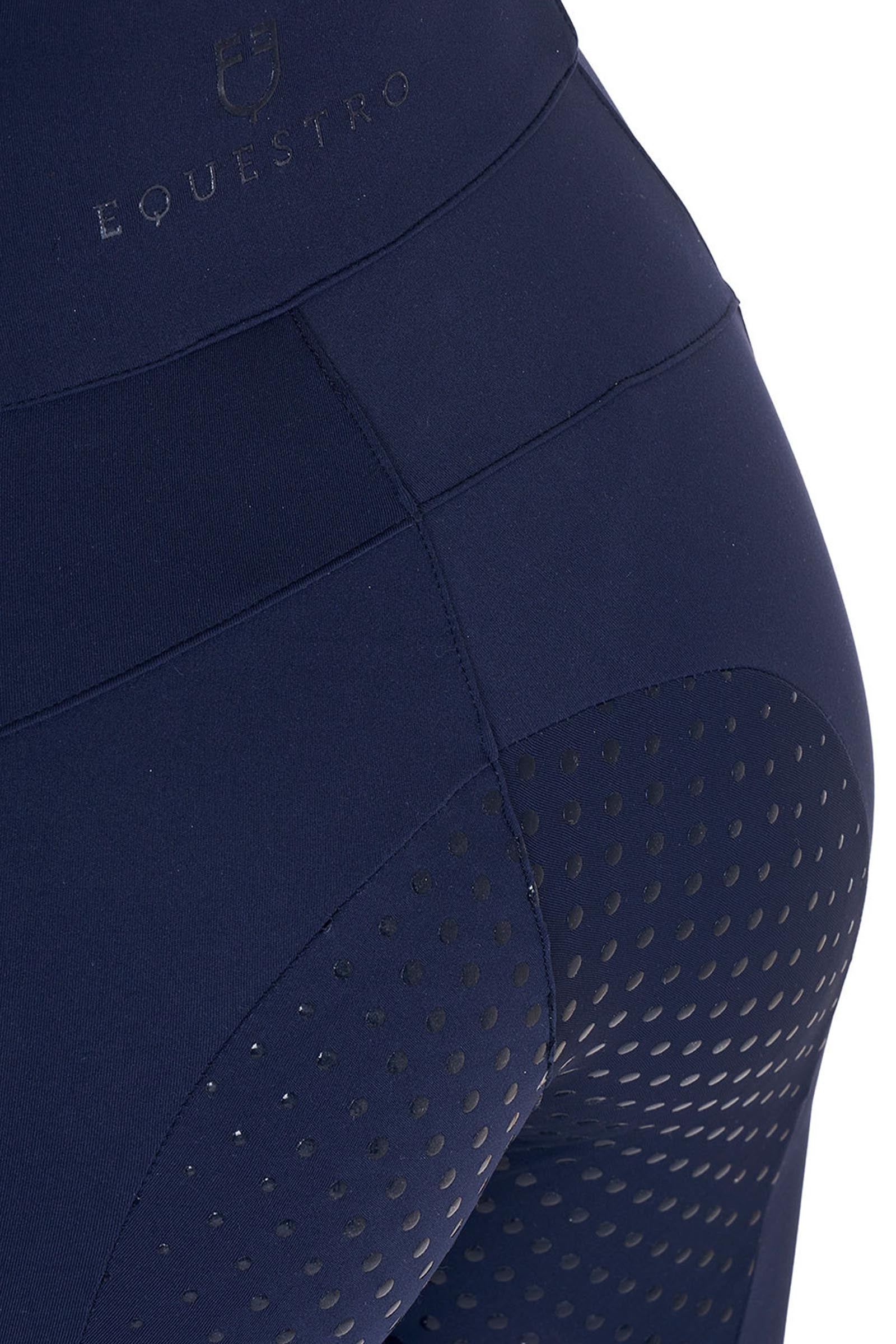 Equestro Women's Full Grip Leggings With Perforated Inserts Womens Breeches