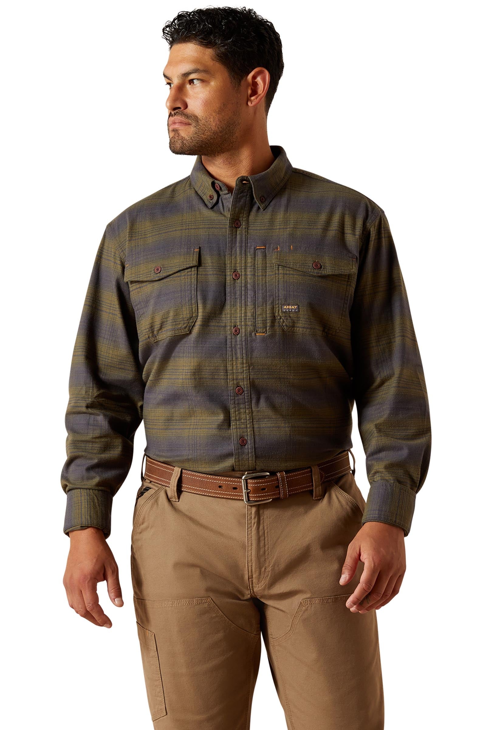 Ariat Rebar Flannel DuraStretch Work Shirt Mens Riding Clothing