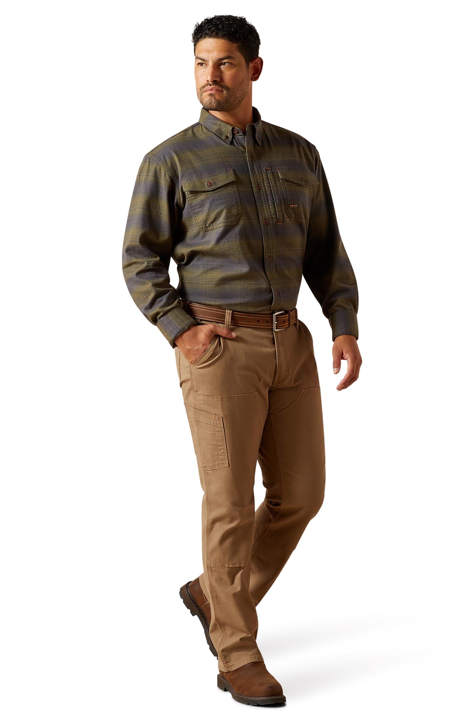 Ariat Rebar Flannel DuraStretch Men's Work Shirt Mens Riding Clothing