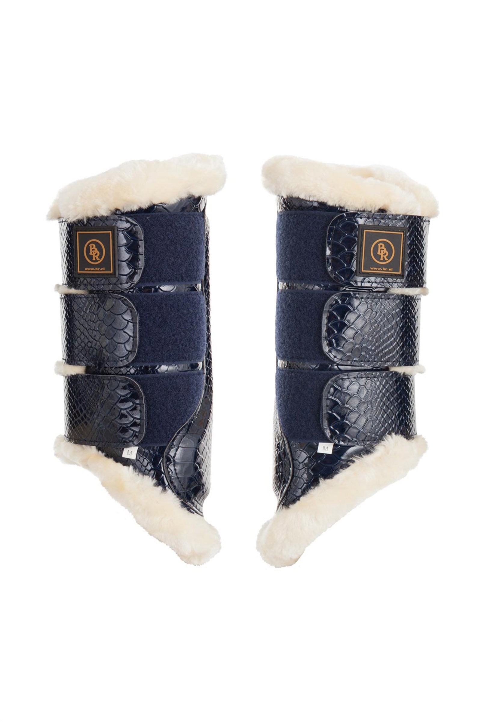 BR Majestic Faux Patent Leather Horse Boots Leg & Hoof Protection