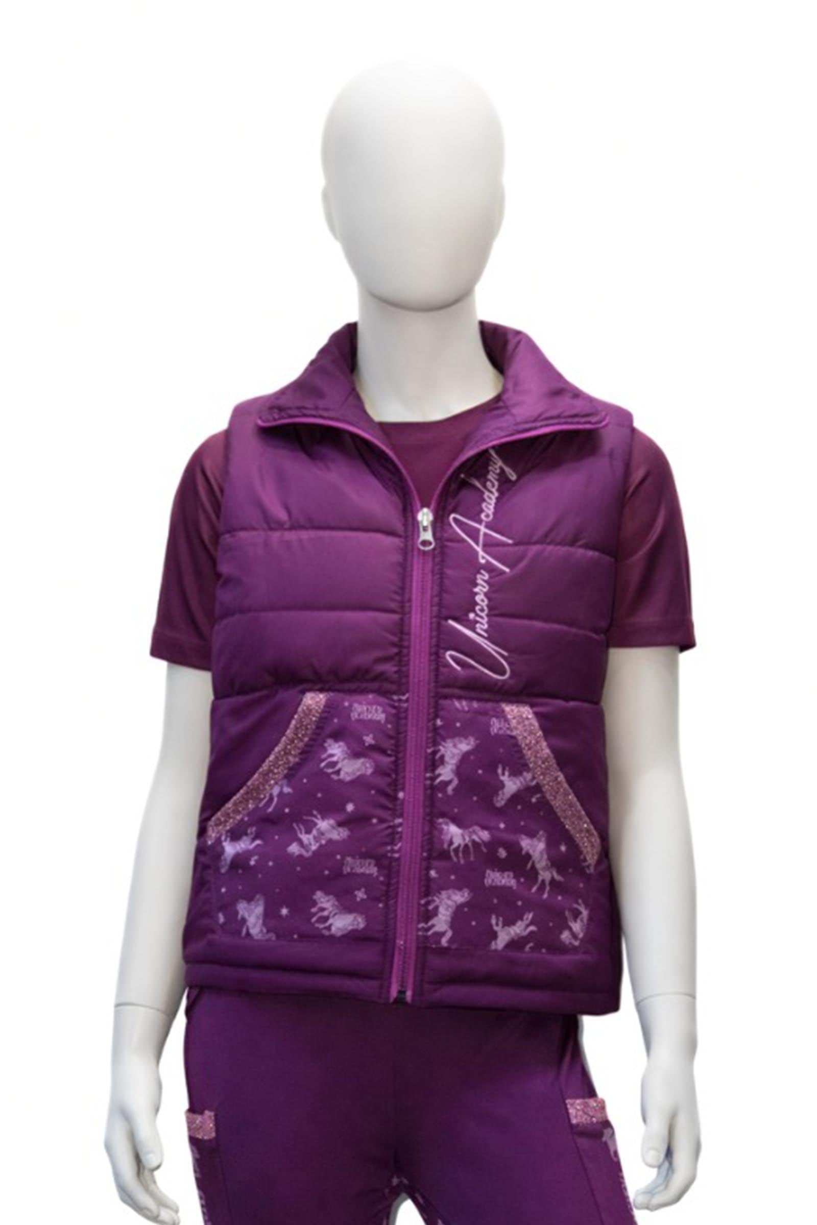 Kavalkade Unicorn Academy Kids´ Light Padded Vest With Glitter Kids Apparel
