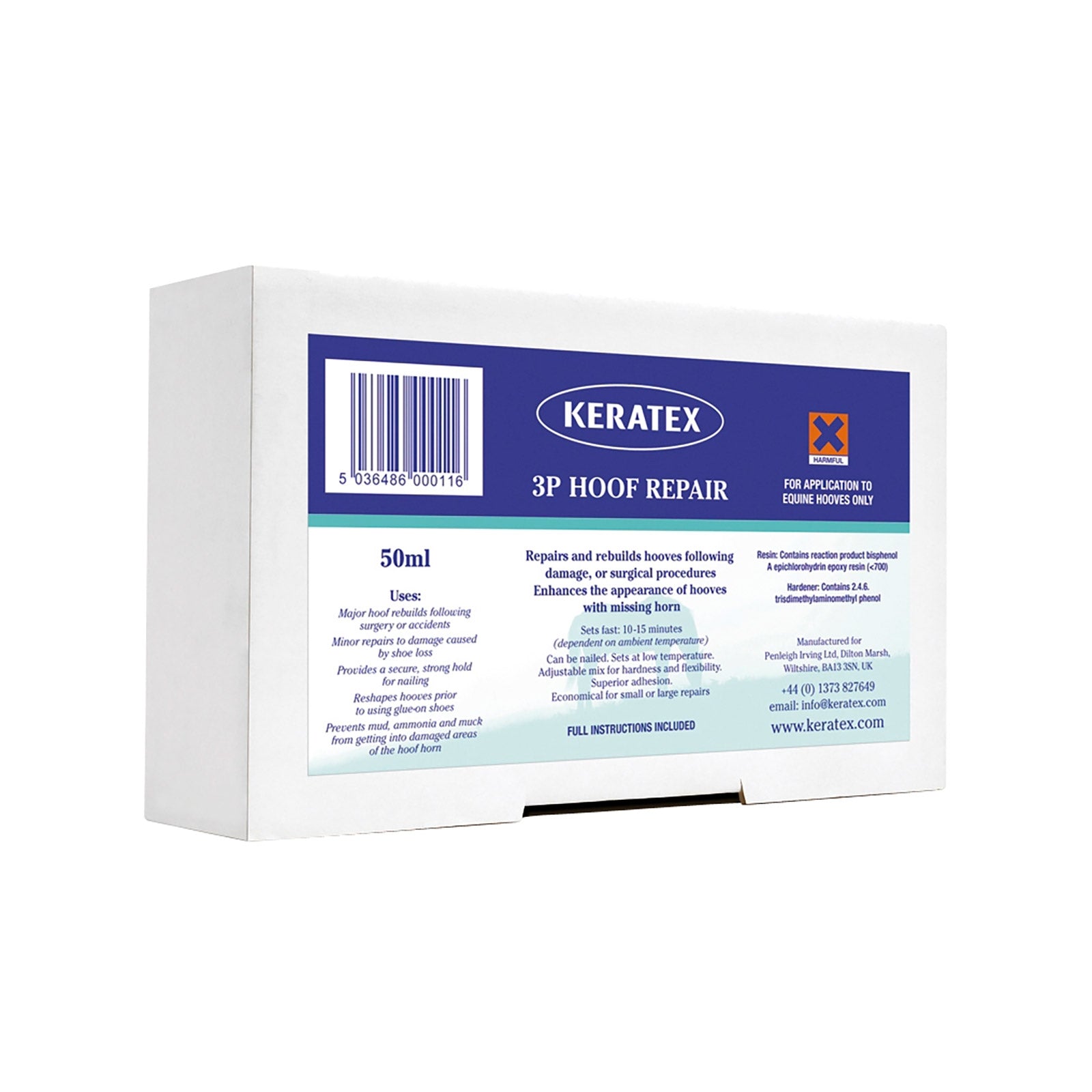 Keratex 3P Hoof Repair 50ml Horse Health Care
